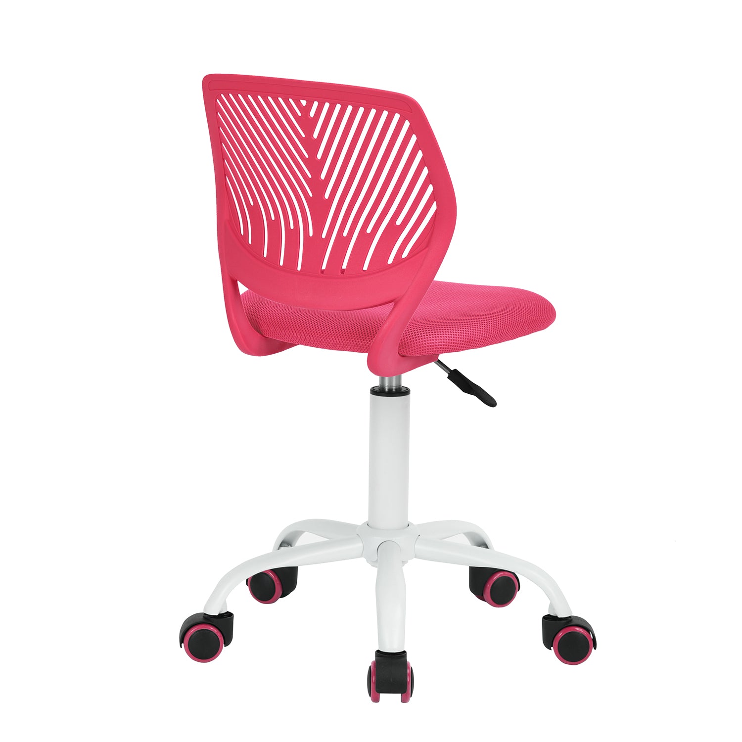 Lecce Pink Vanity Set Hollywood Lighted Mirror Desk with CARNATION Pink Swivel Chair