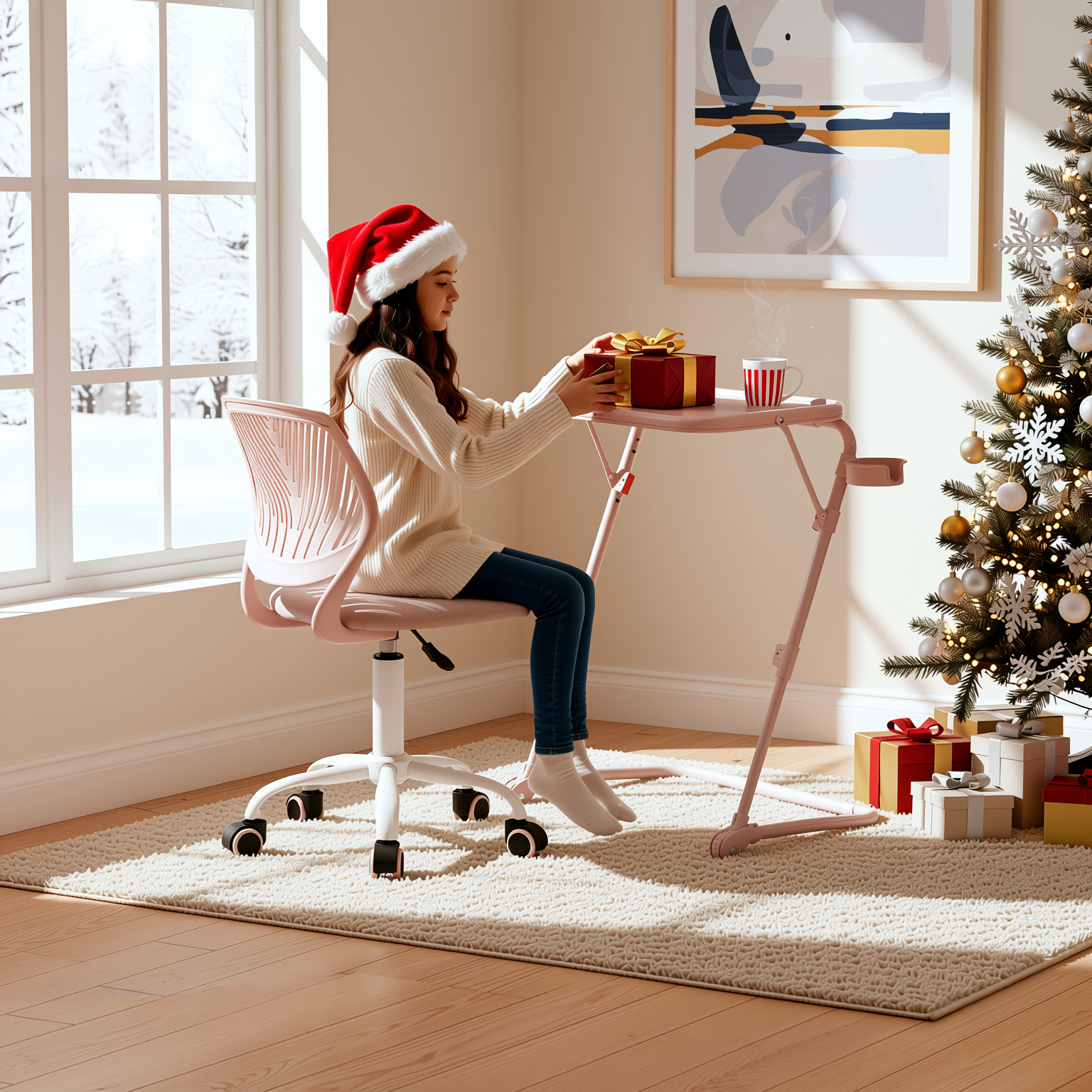 Baseline Adjustable Folding Table Desk for Gaming, Work & Study