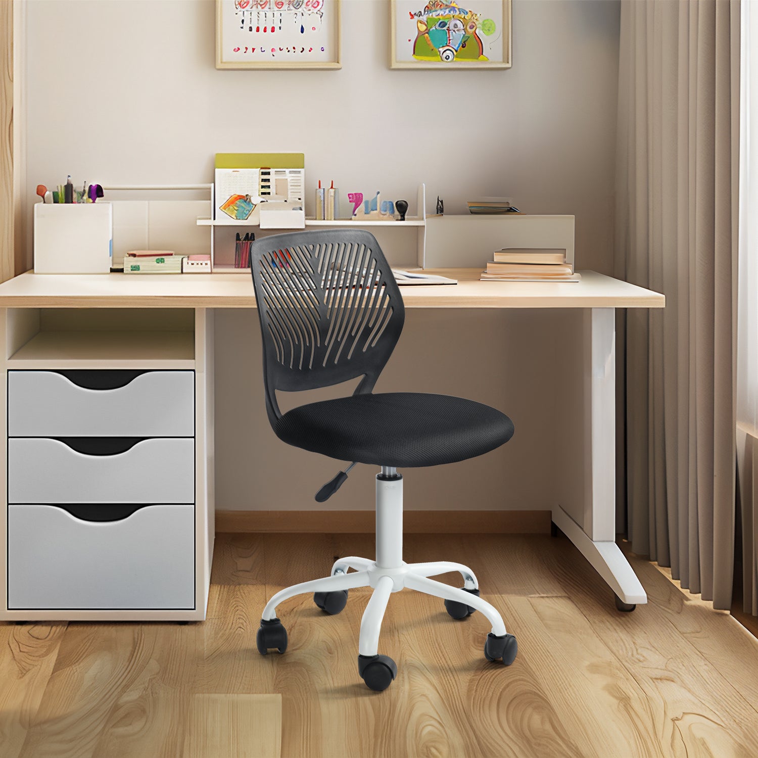 Homy Casa Carnation Modern Mesh Task Chair, Black