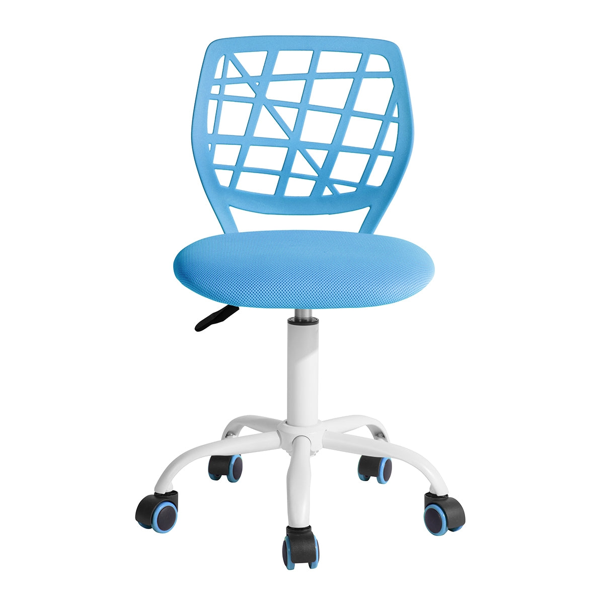 Homy Casa Looney+Carnation Bedroom Vanity Set with Mirror and Blue Office Chair
