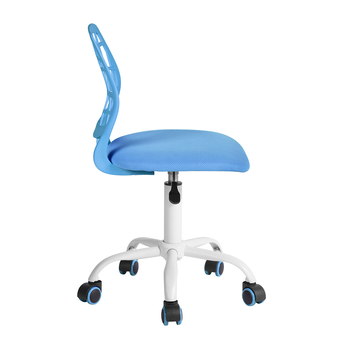 Homy Casa Looney+Carnation Bedroom Vanity Set with Mirror and Blue Office Chair
