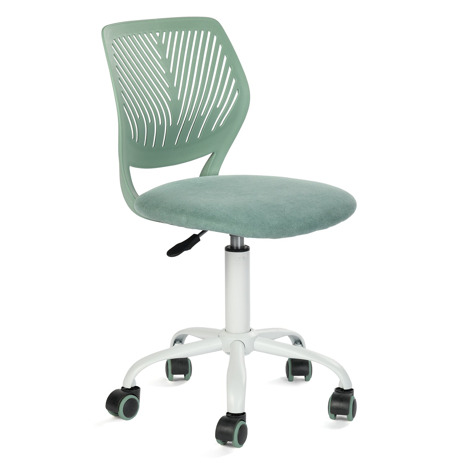 Homy Casa Looney+Carnation Bedroom Vanity Set with Mirror and Aqua Office Chair