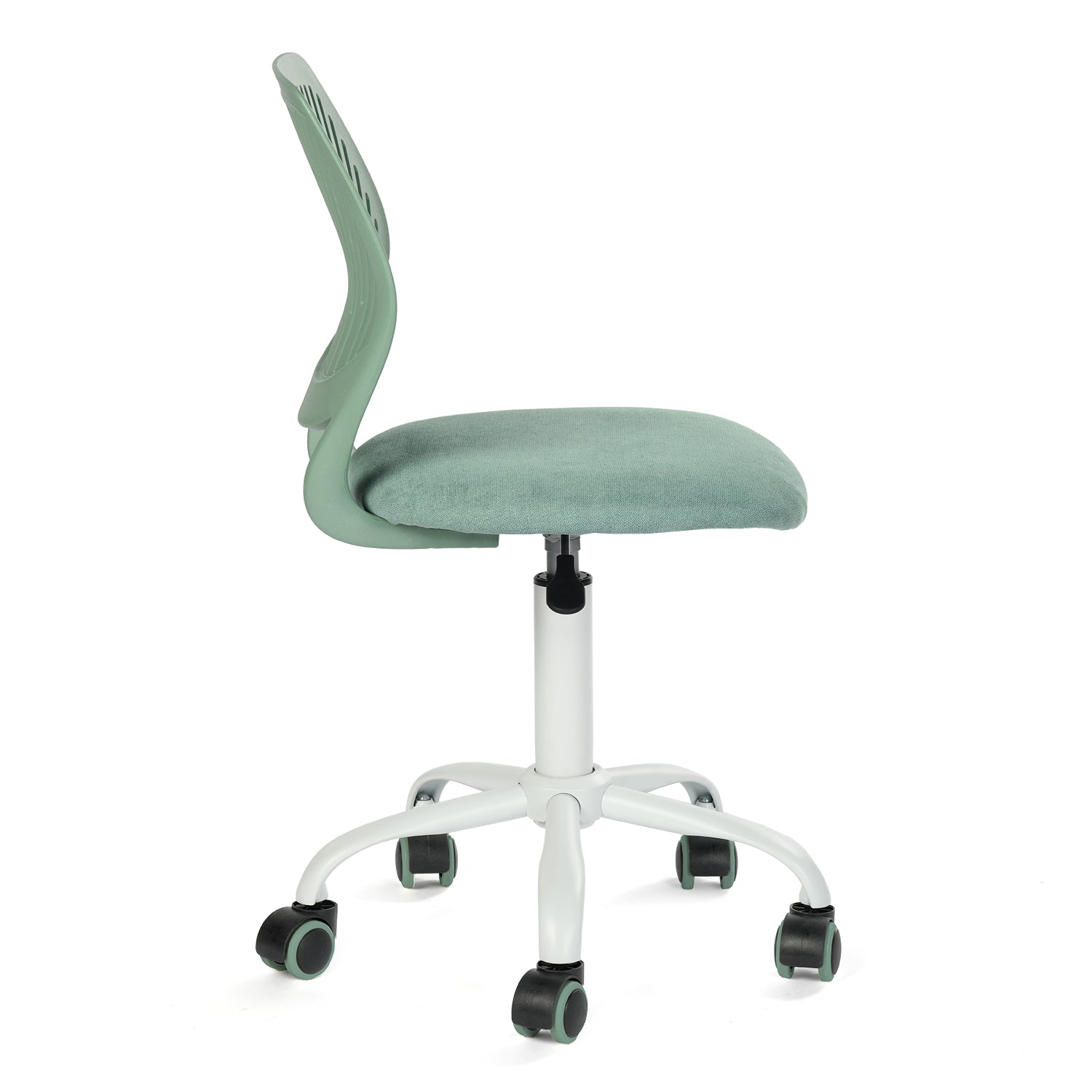 Homy Casa Looney+Carnation Bedroom Vanity Set with Mirror and Aqua Office Chair