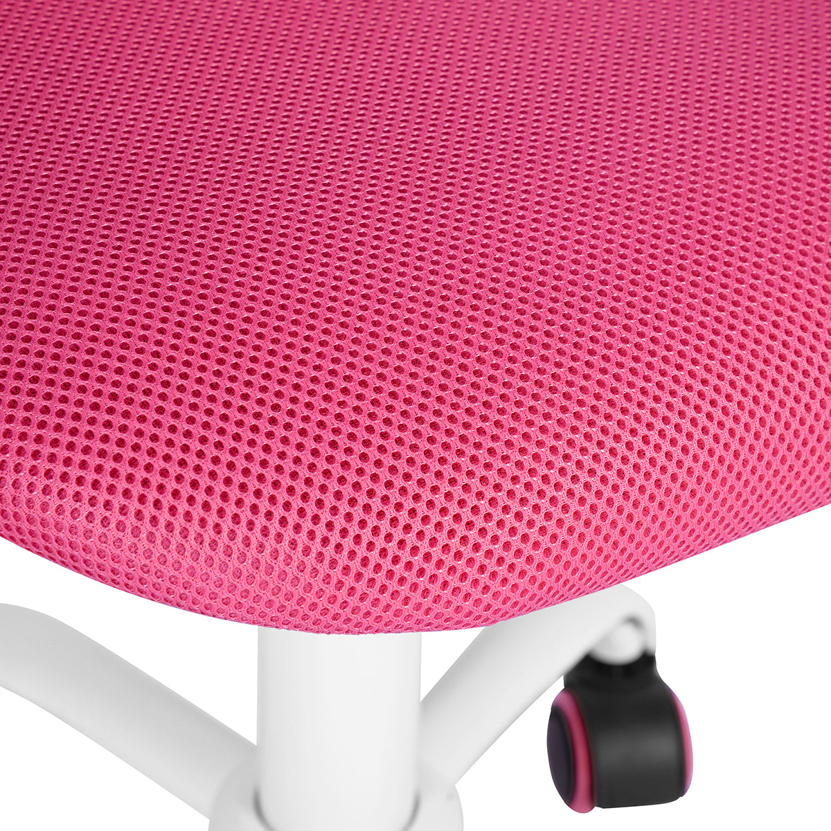 Matera Pink Vanity Set Lighted Mirror Desk with CARNATION Pink Swivel Chair