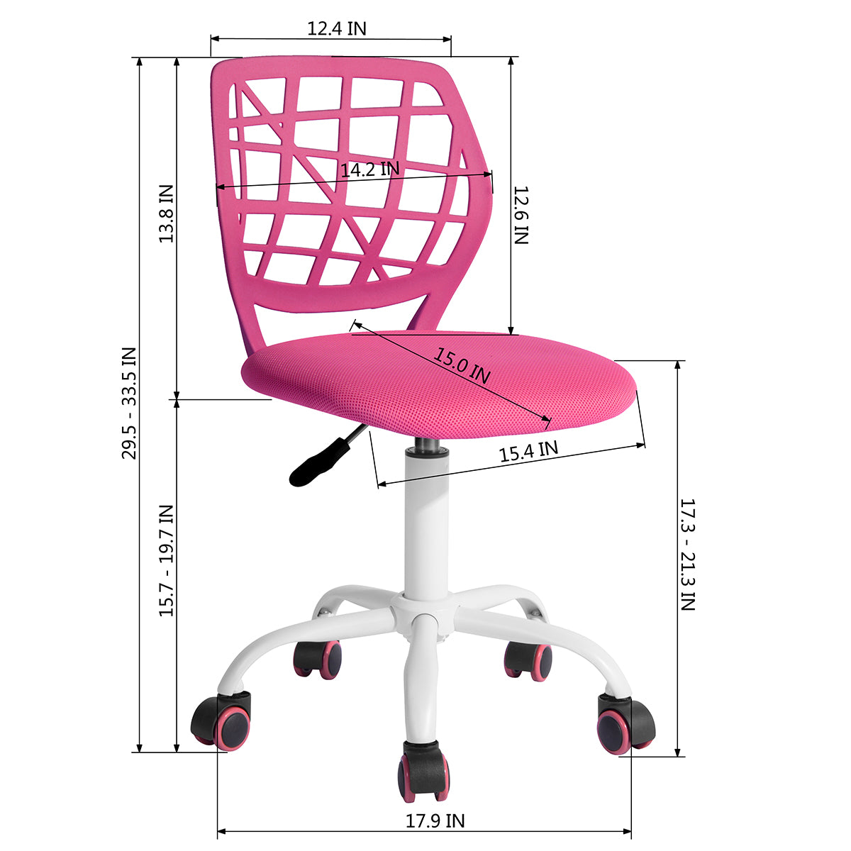 Matera Pink Vanity Set Lighted Mirror Desk with CARNATION Pink Swivel Chair