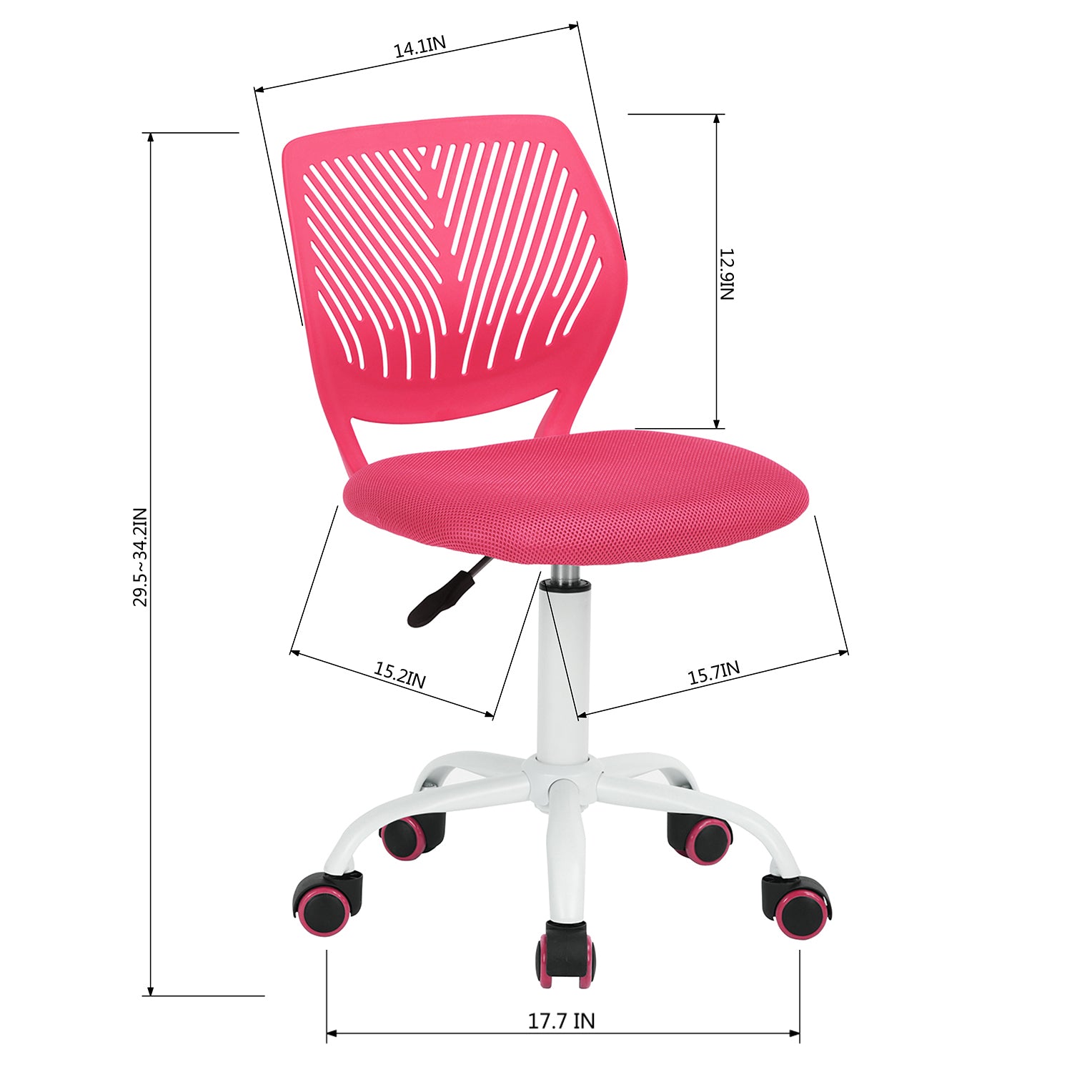 Baseline White Study Table Set with CARNATION Pink Office Chair