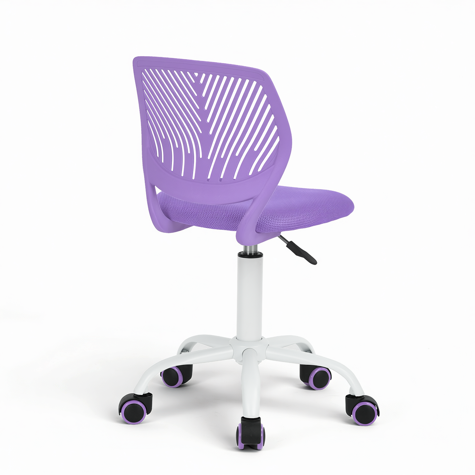 Homy Casa Looney+Carnation Bedroom Vanity Set with Mirror and Purple Office Chair