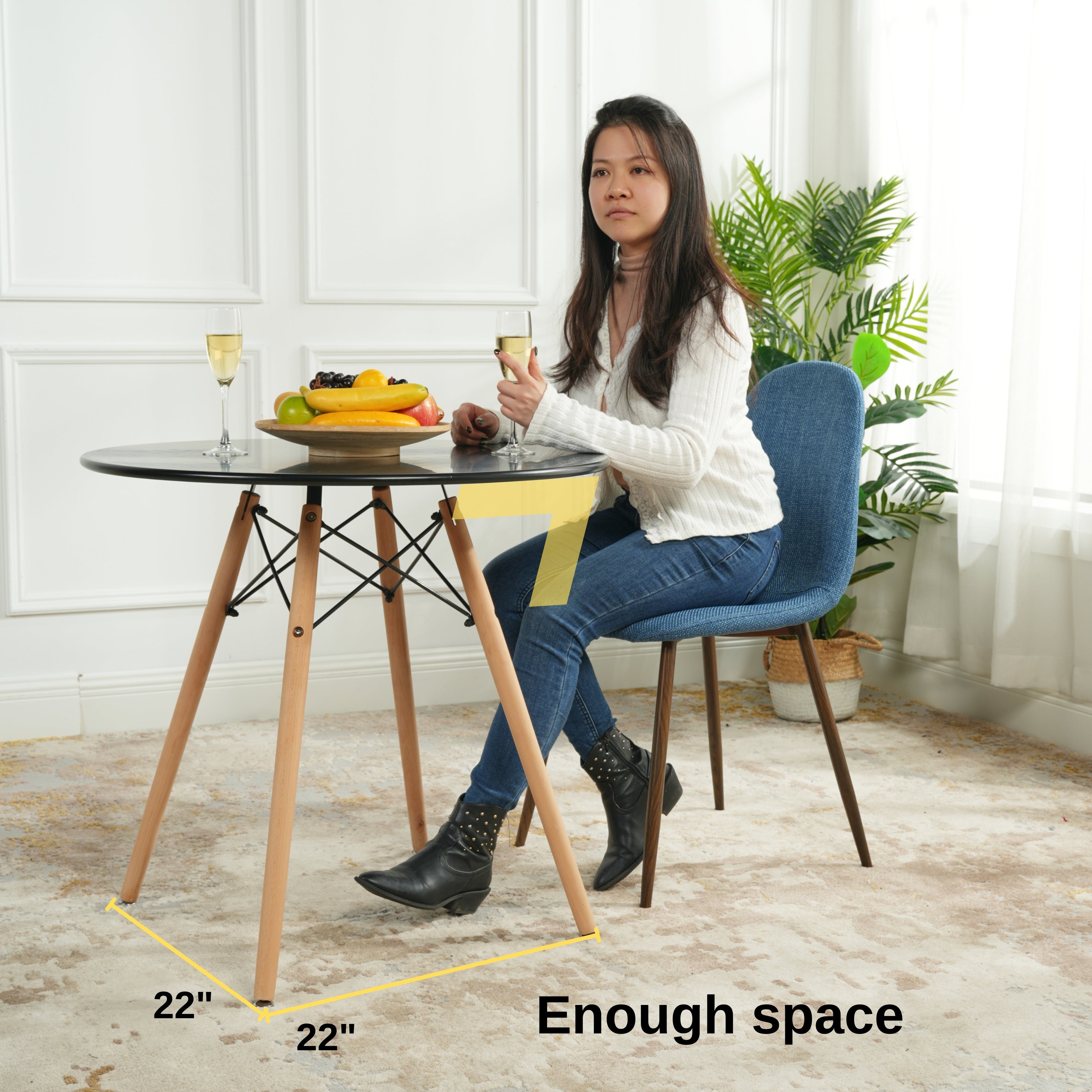 Chad 31.5“ Round Top Kitchen Dining Table