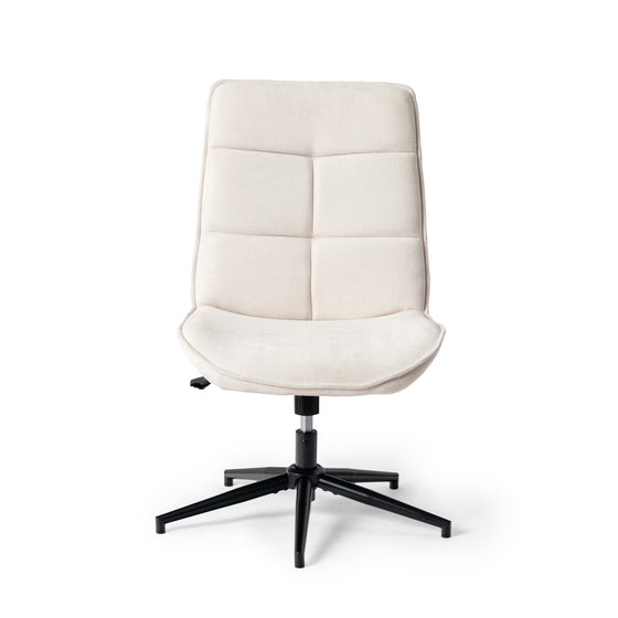 Charlotte Adjustable Accent Chair in Beige & Suede Brown