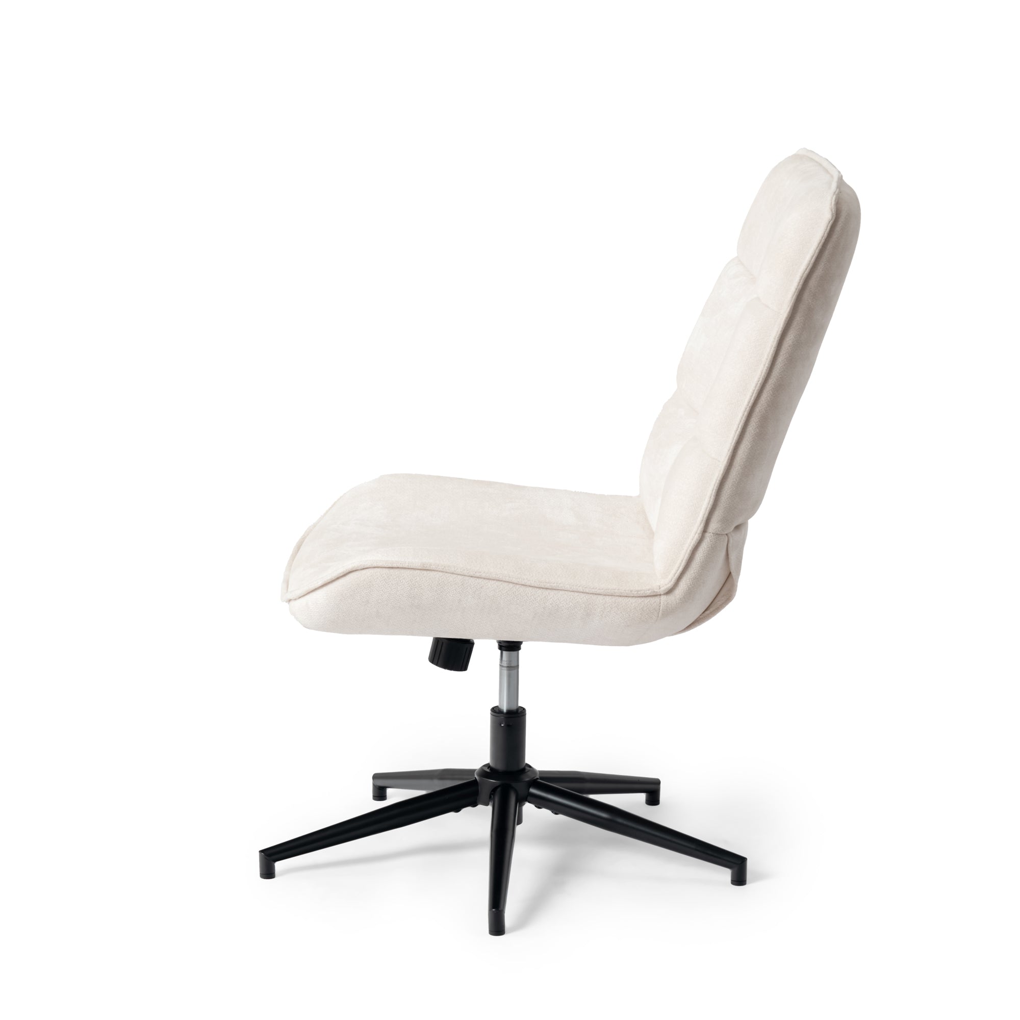 Homy Casa Charlotte Swivel Adjustable Height Accent Chair in Beige