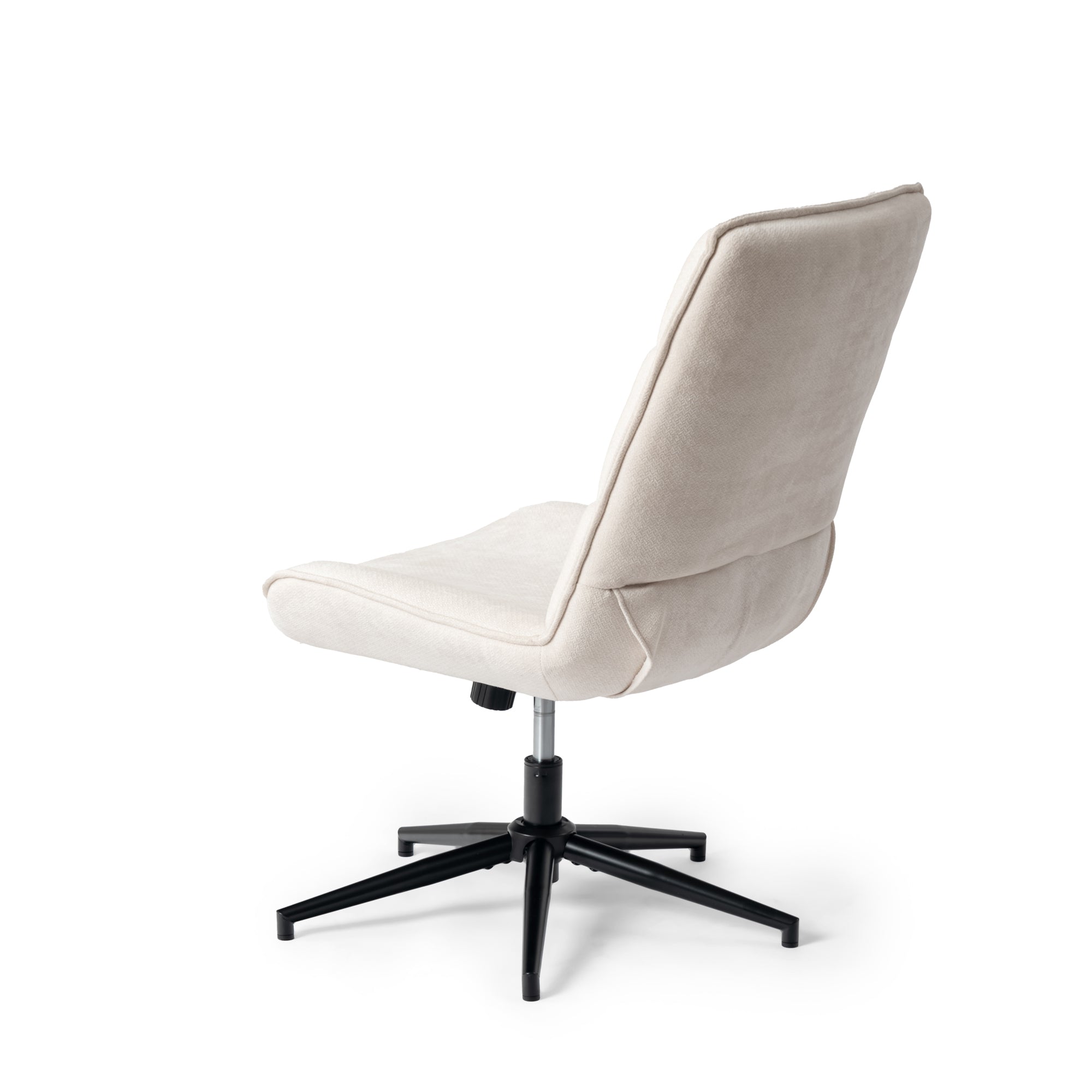Homy Casa Charlotte Swivel Adjustable Height Accent Chair in Beige