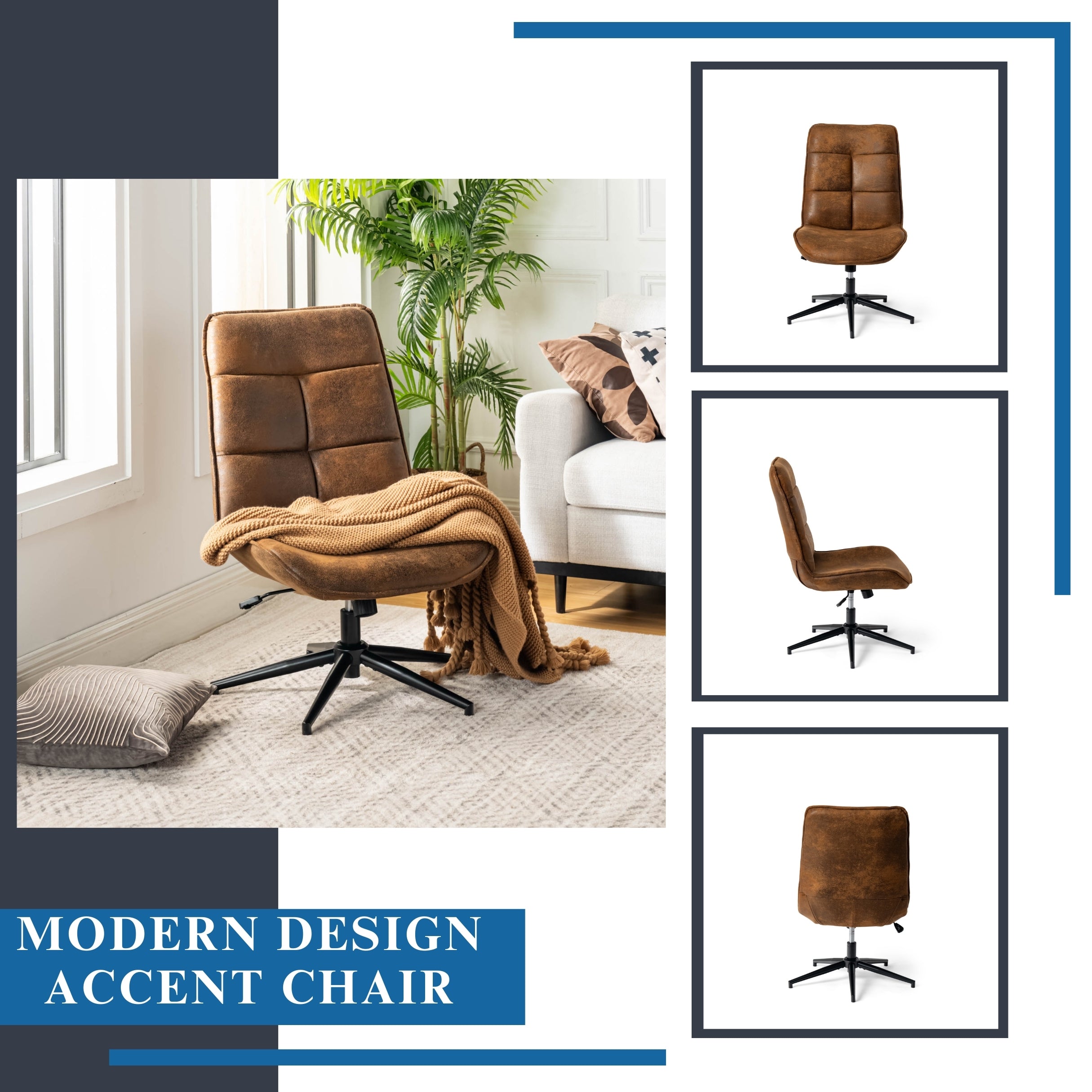Charlotte Comfortable Adjustable Accent Chair-HOMY CASA