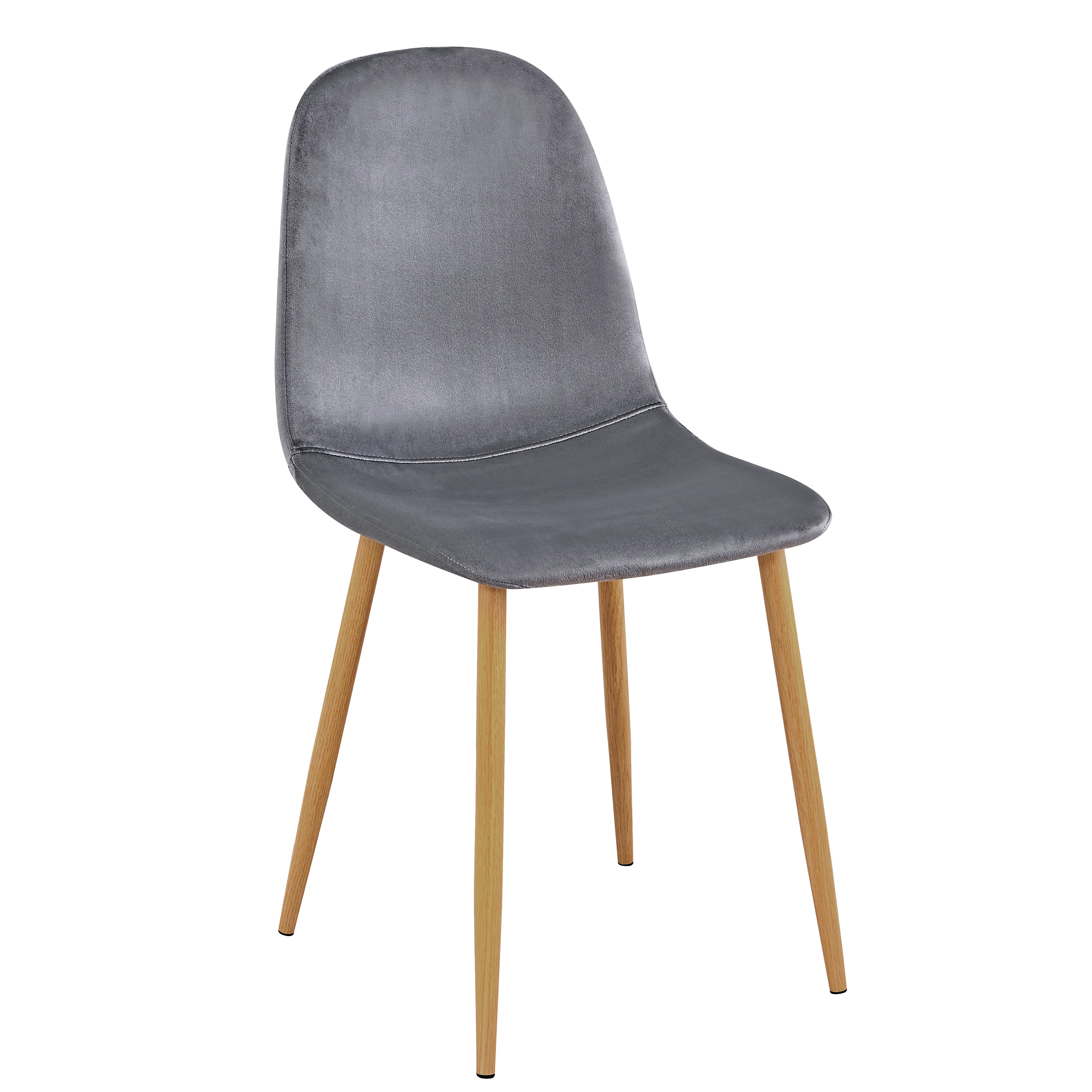 Charlton Velvet Dining Chair Set of 4 in Grey or Rose Gold