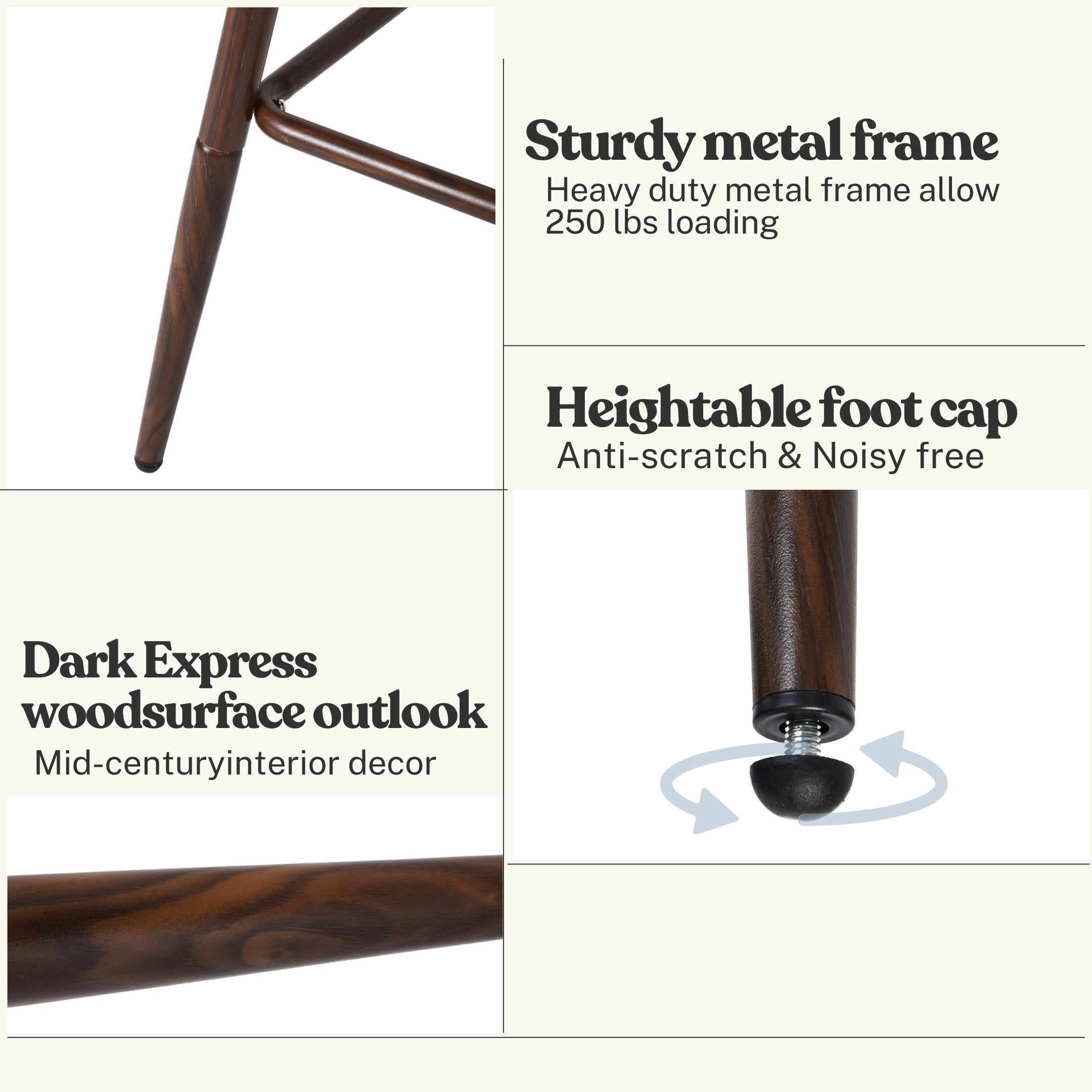 Charlton 26" Swivel Counter Height Bar Stools with Metal Legs Set of 2