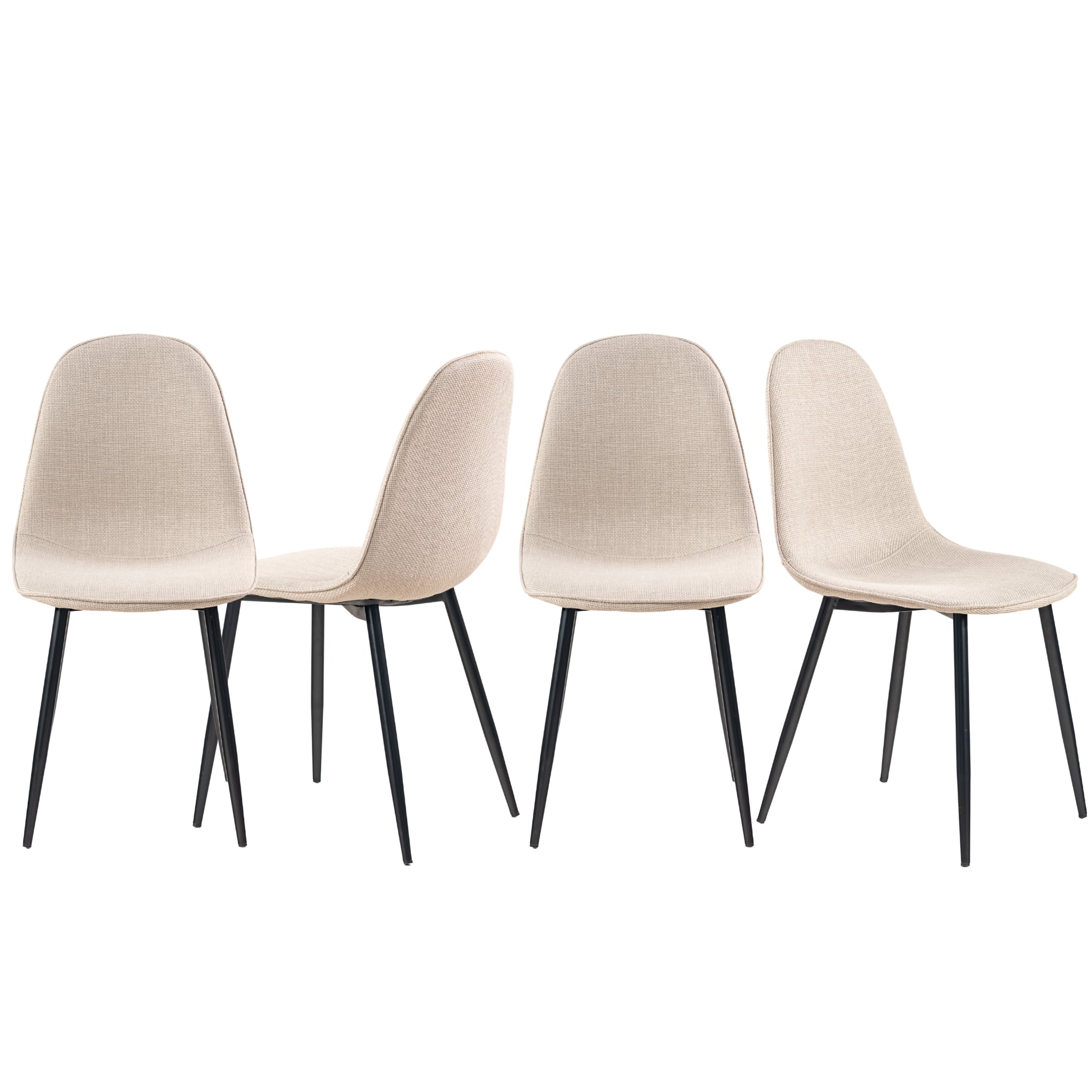 Charlton Stylish Tweed fabric Modern Dining Chairs-HOMY CASA