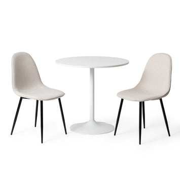 Charlton Stylish Tweed fabric Modern Dining Chairs-HOMY CASA