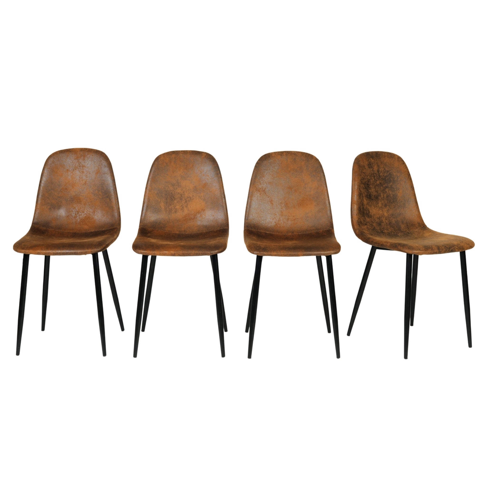 Homy Casa CHARLTON SUEDE BROWN Dining Chair Comfortable Seating for Home or Office Open Box