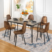 Charlton Suede Brown Dining Chairs Set of 2/4/6