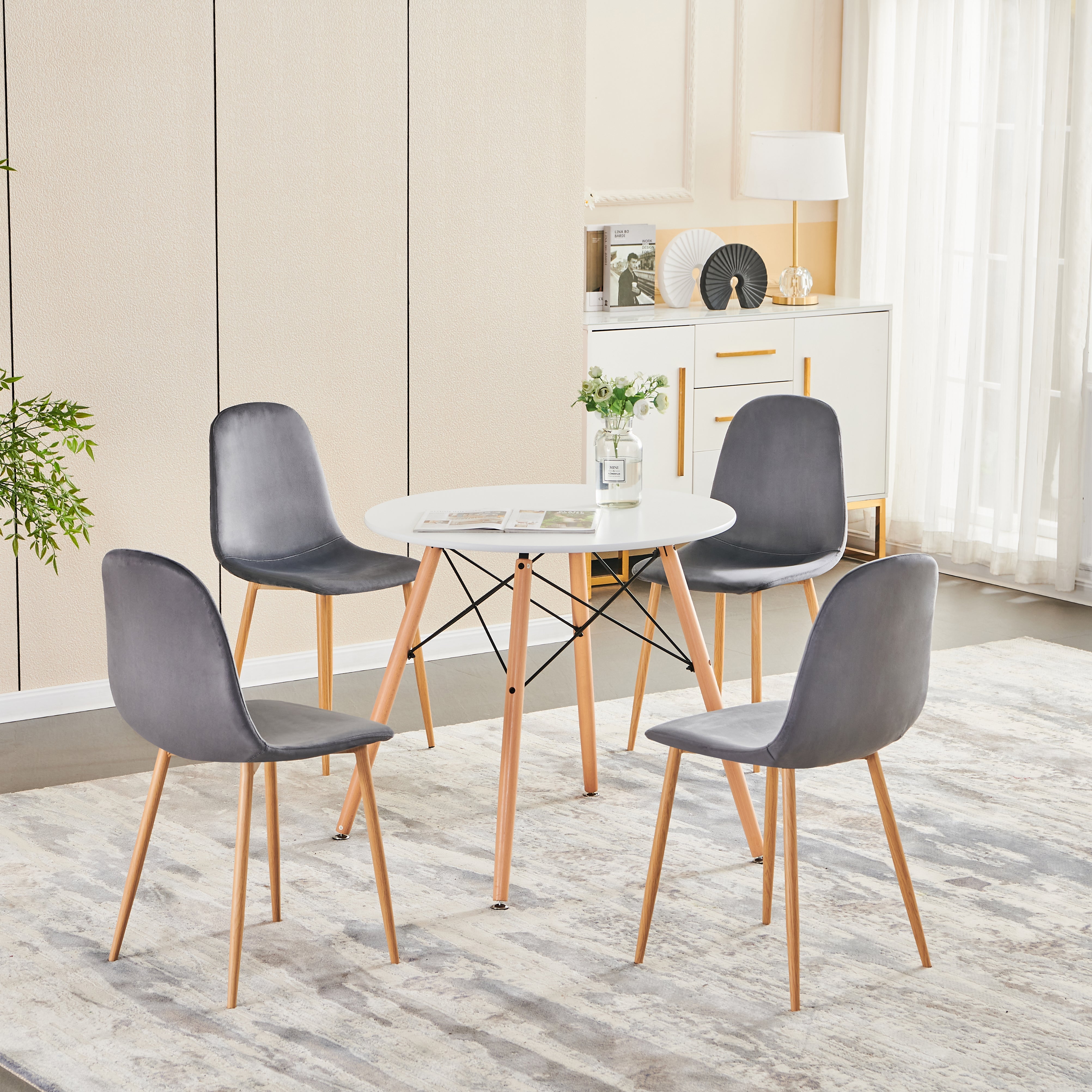 Charlton Velvet Stylish Upholstered Dining Chair-HOMY CASA