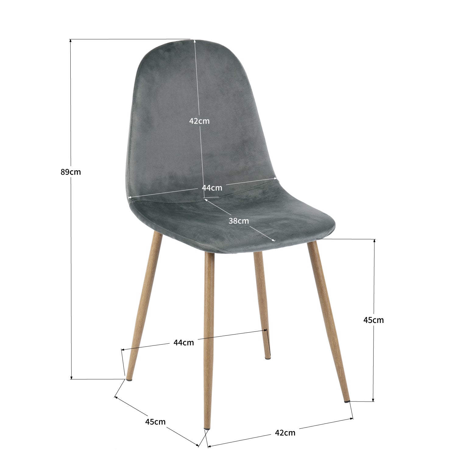 Charlton Velvet Stylish Upholstered Dining Chair-HOMY CASA
