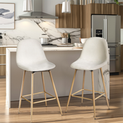 Charlton 26" Swivel Counter Height Bar Stools with Metal Legs Set of 2