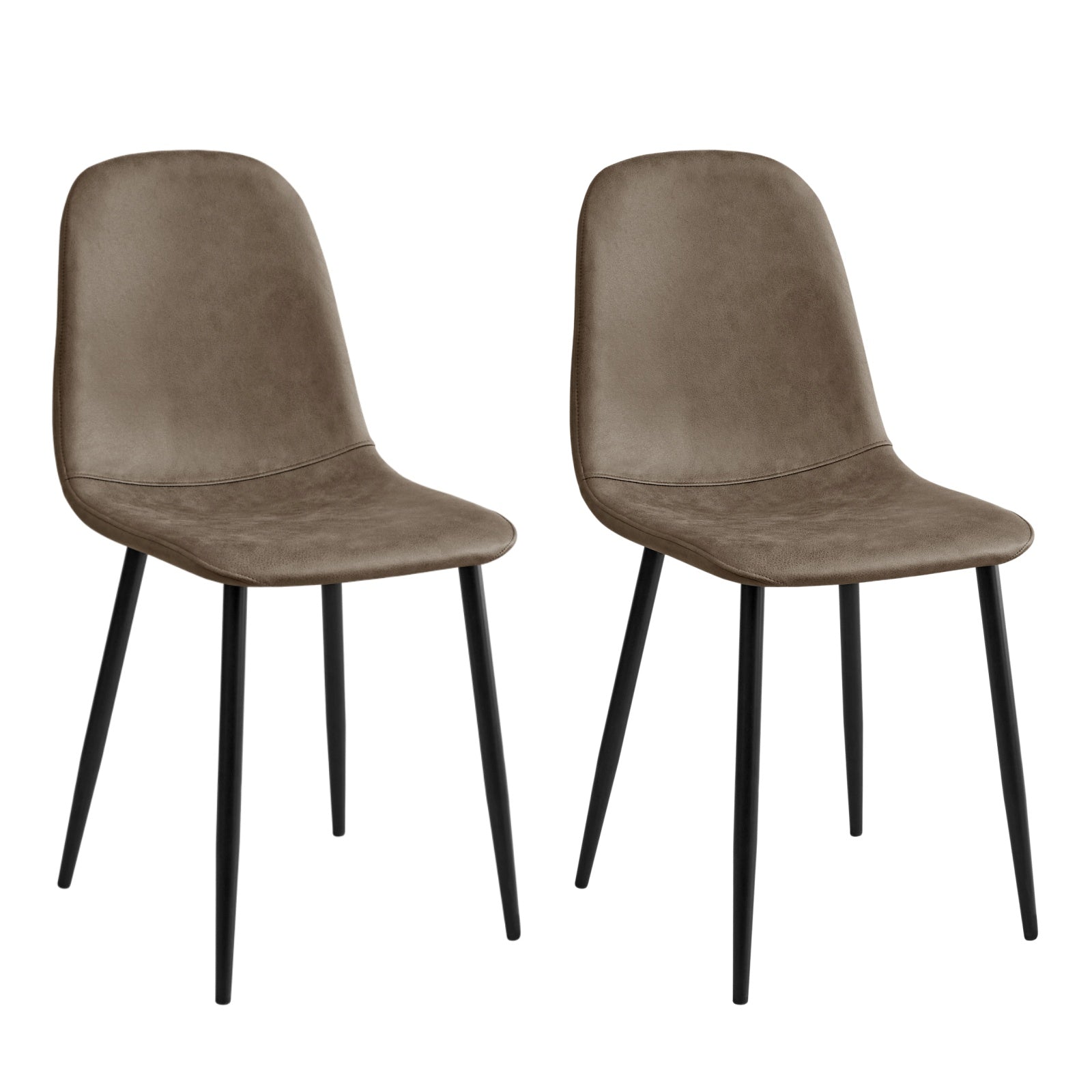 Homy Casa CHARLTON LEATHAIRE DW NL 2PCS "16.14'' L x 19.69'' W x 33.46'' H" Dining Chair Set