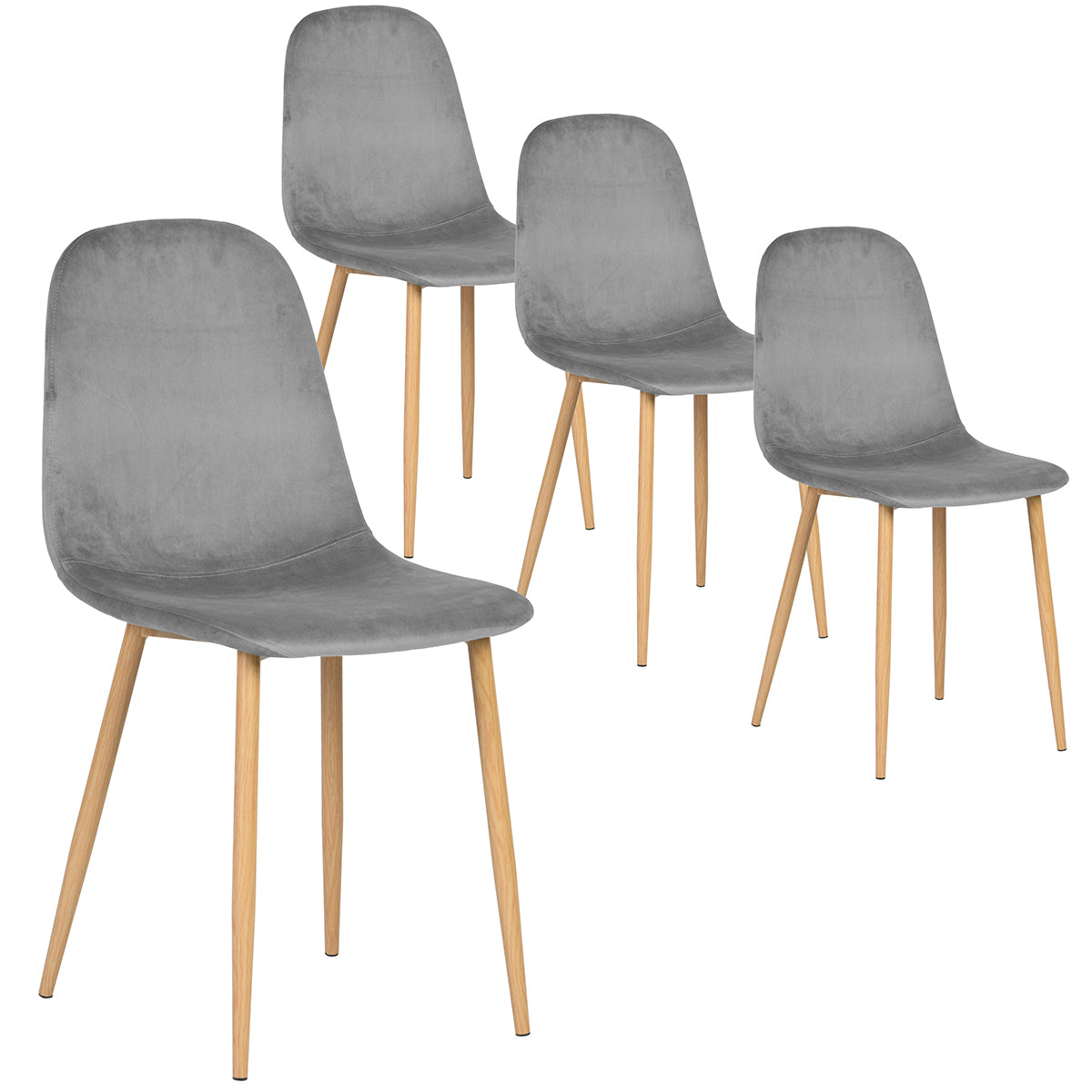 Fontana 5 Piece Dining Table Set with 4 Charlton Upholstered Chairs