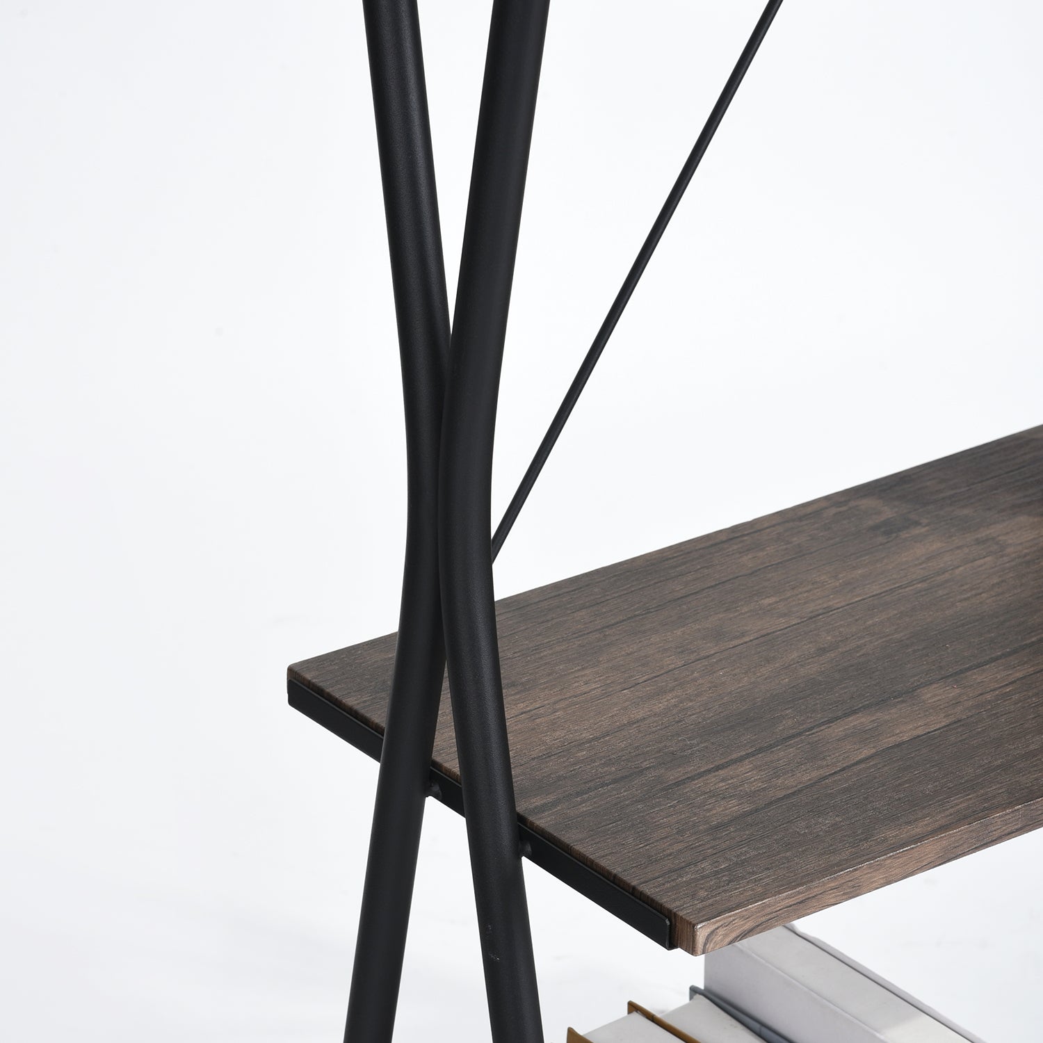 Open Box Homy Casa CHOPSTIX 4TIER A 31.5" W x 11.81" D x 54.33" H 4-Tier Shelf for Storage and Display