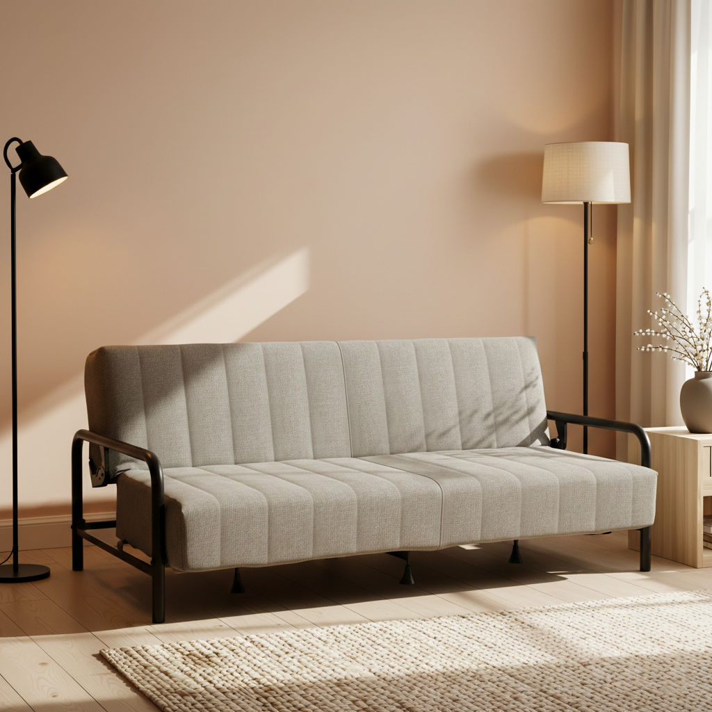 Homy Casa CLICKO 78" 3 Seater Sofa Bed Convertible Sleeper, Grey, Open Box