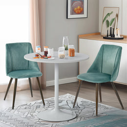 Clift 31.5” Round Dining Table with Metal Base – Compact & Stylish Design