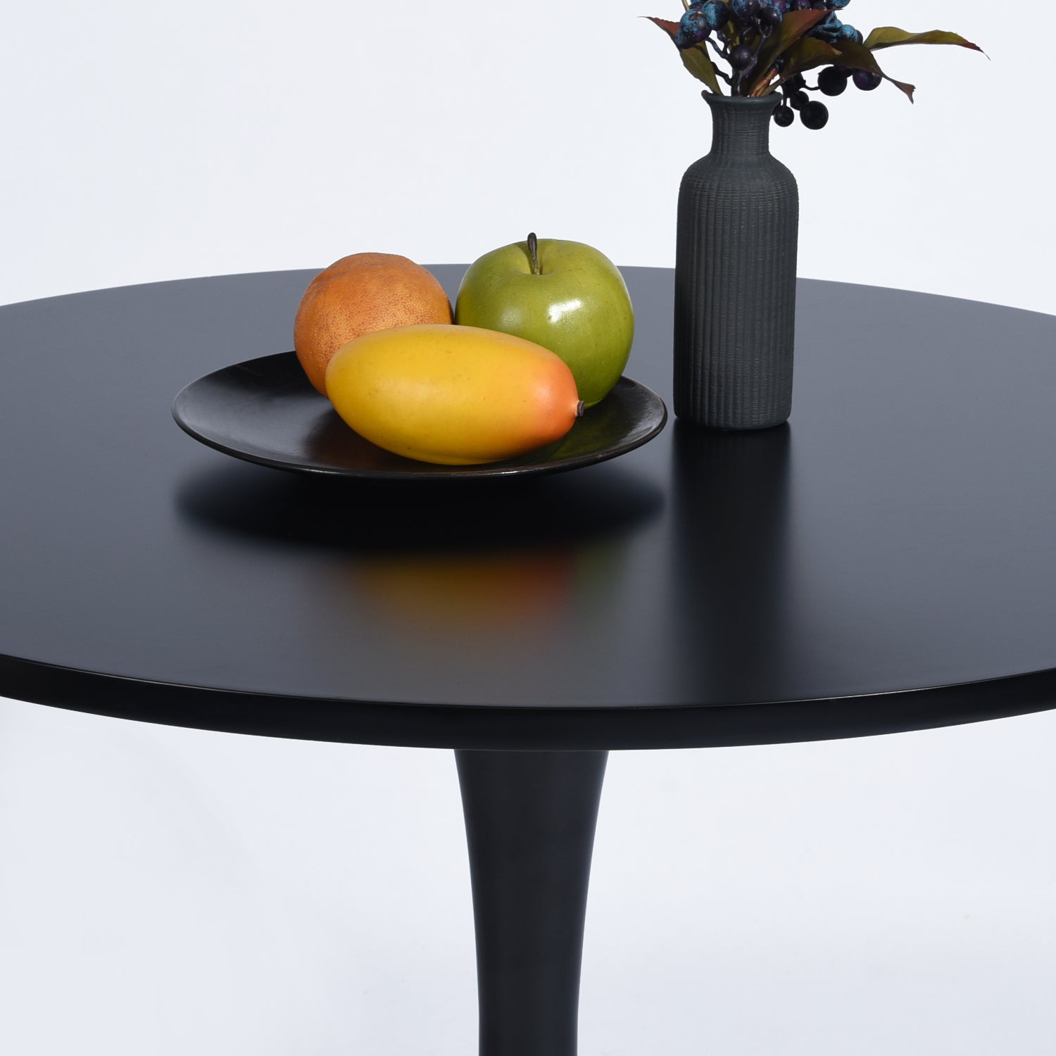Homy Casa CLIFT BLACK SMALL A 31.5" Round Dining Table for Home and Workspace