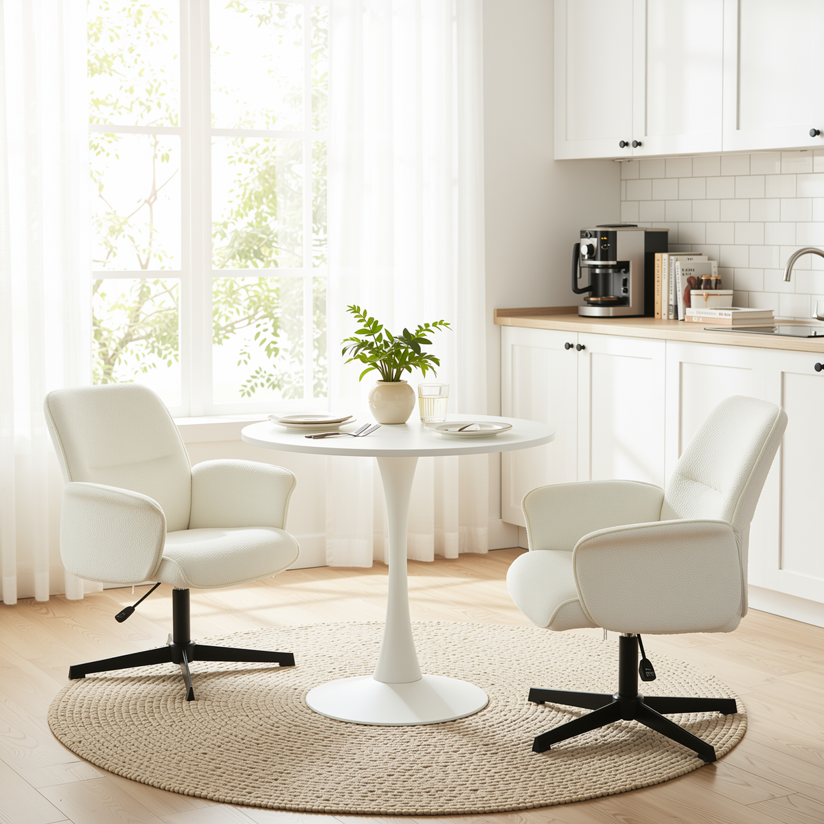 Homy Casa Clift White B 31.5" Round Dining Table Open Box (Copy)