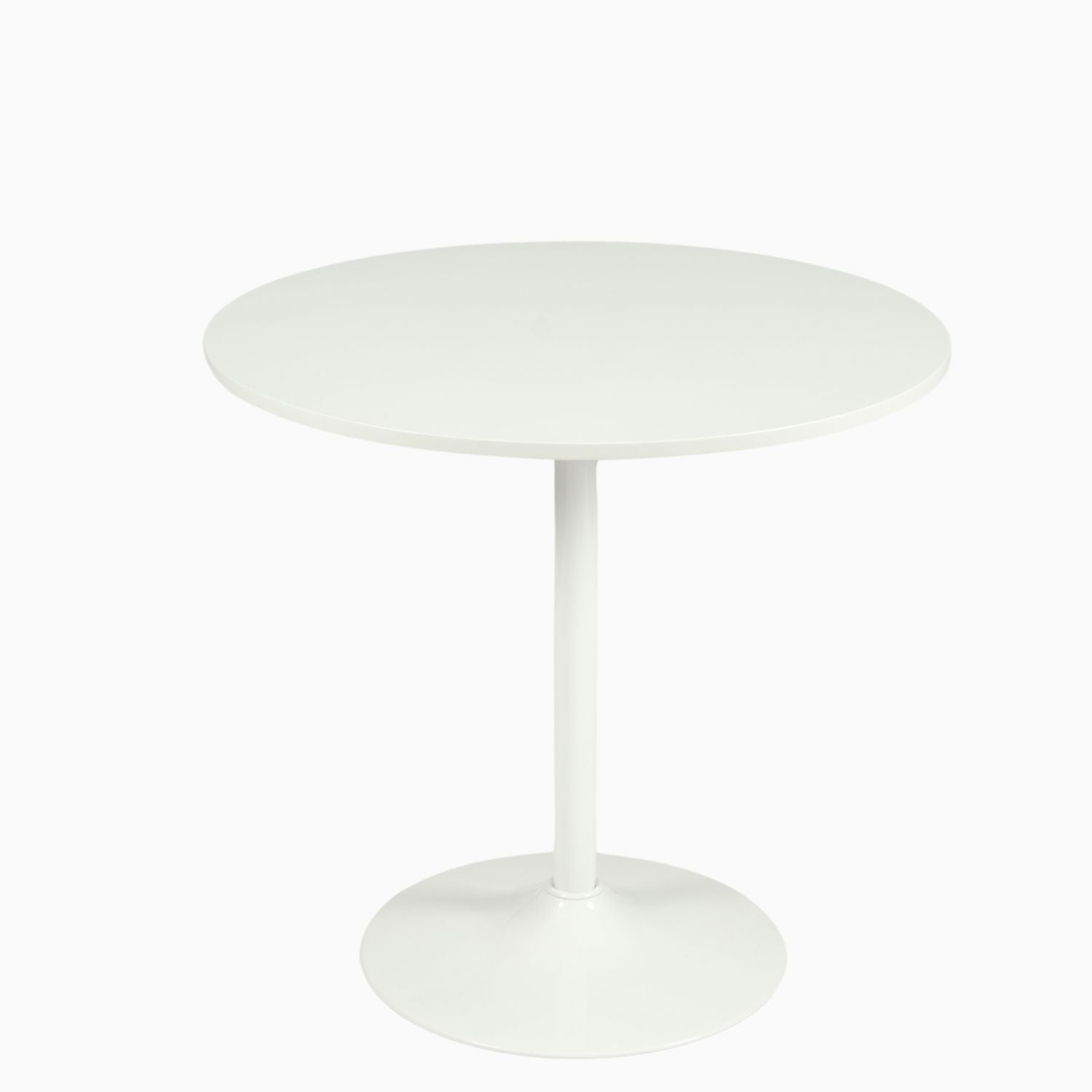 Homy Casa CLIFT+SCARGILL 5PC Dining Set 31.5" White Table with 4 Scargill Beige Upholstered Chairs Open Box
