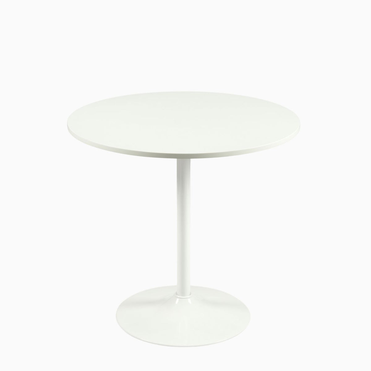 Homy Casa CLIFT+SCARGILL 5PC Dining Set 31.5" White Table with 4 Scargill Beige Upholstered Chairs Open Box
