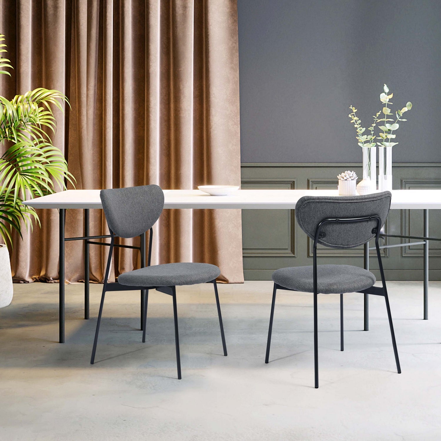 Coffey Modern Metal Dining Chair(Set of 2) - HOMY CASA