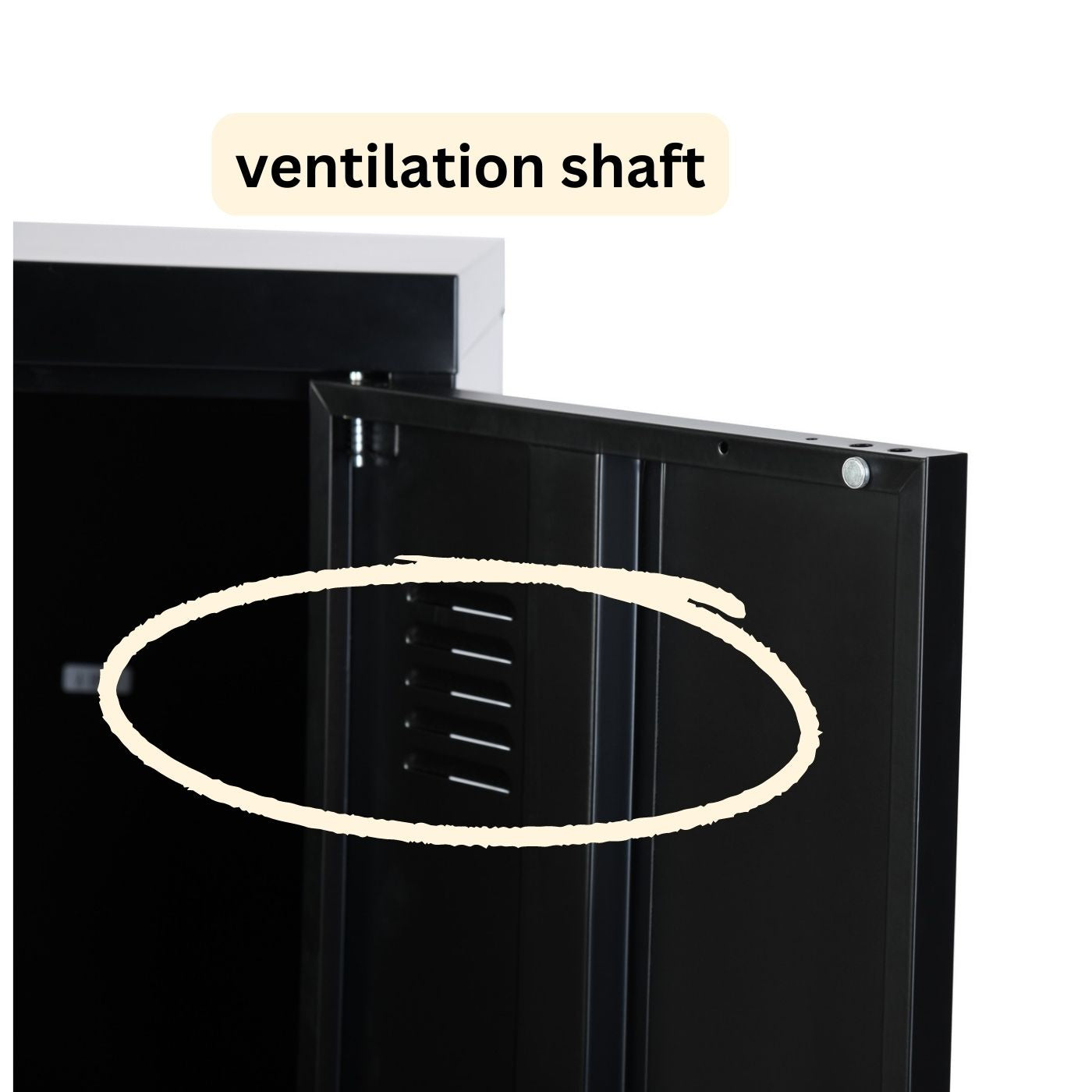 Homy Casa Councilbluffs High Black Metal Storage Cabinet no Locker Open Box