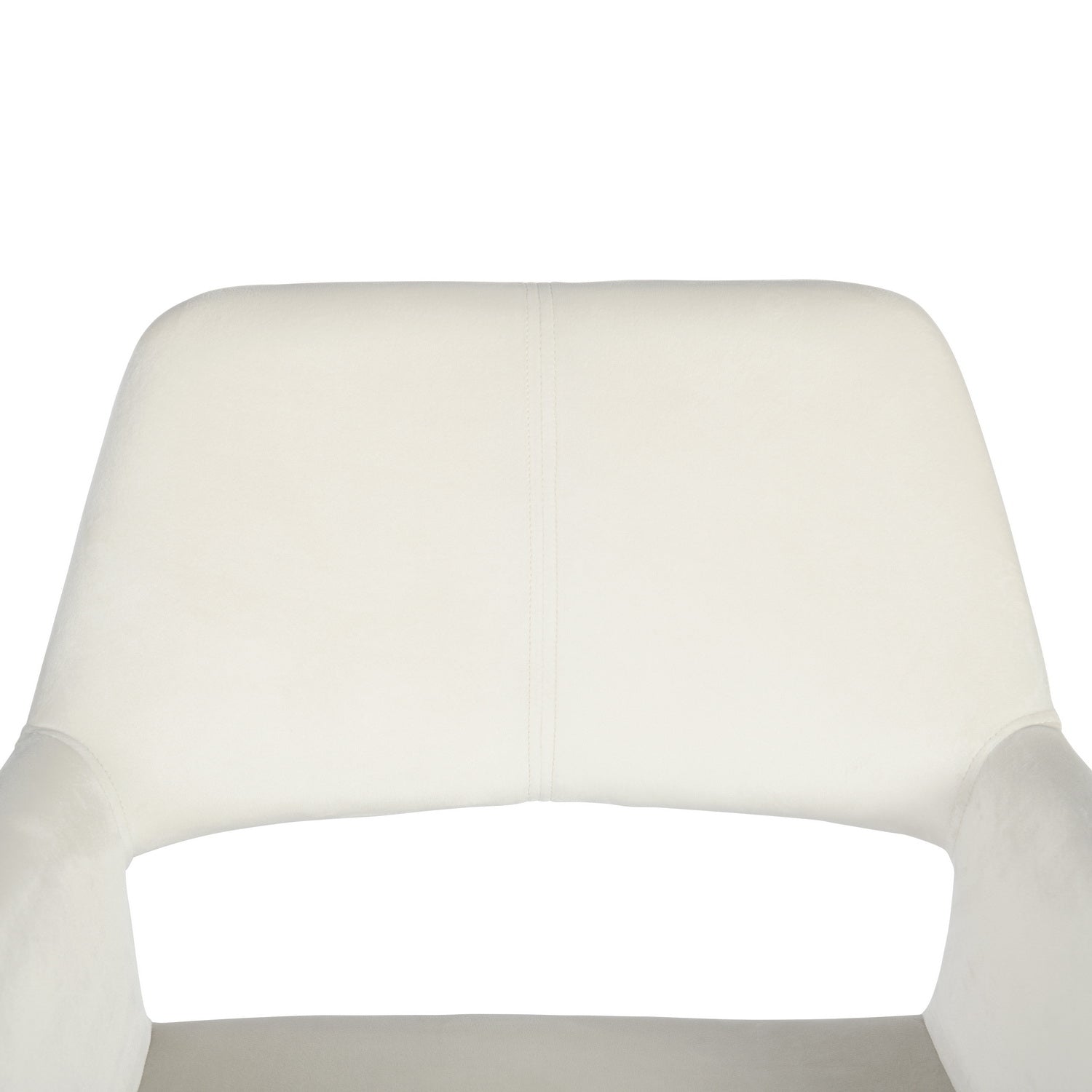 Homy Casa CRW Velvet Dining Chair with Gold Metal Legs, Ivory Beige, Open Box