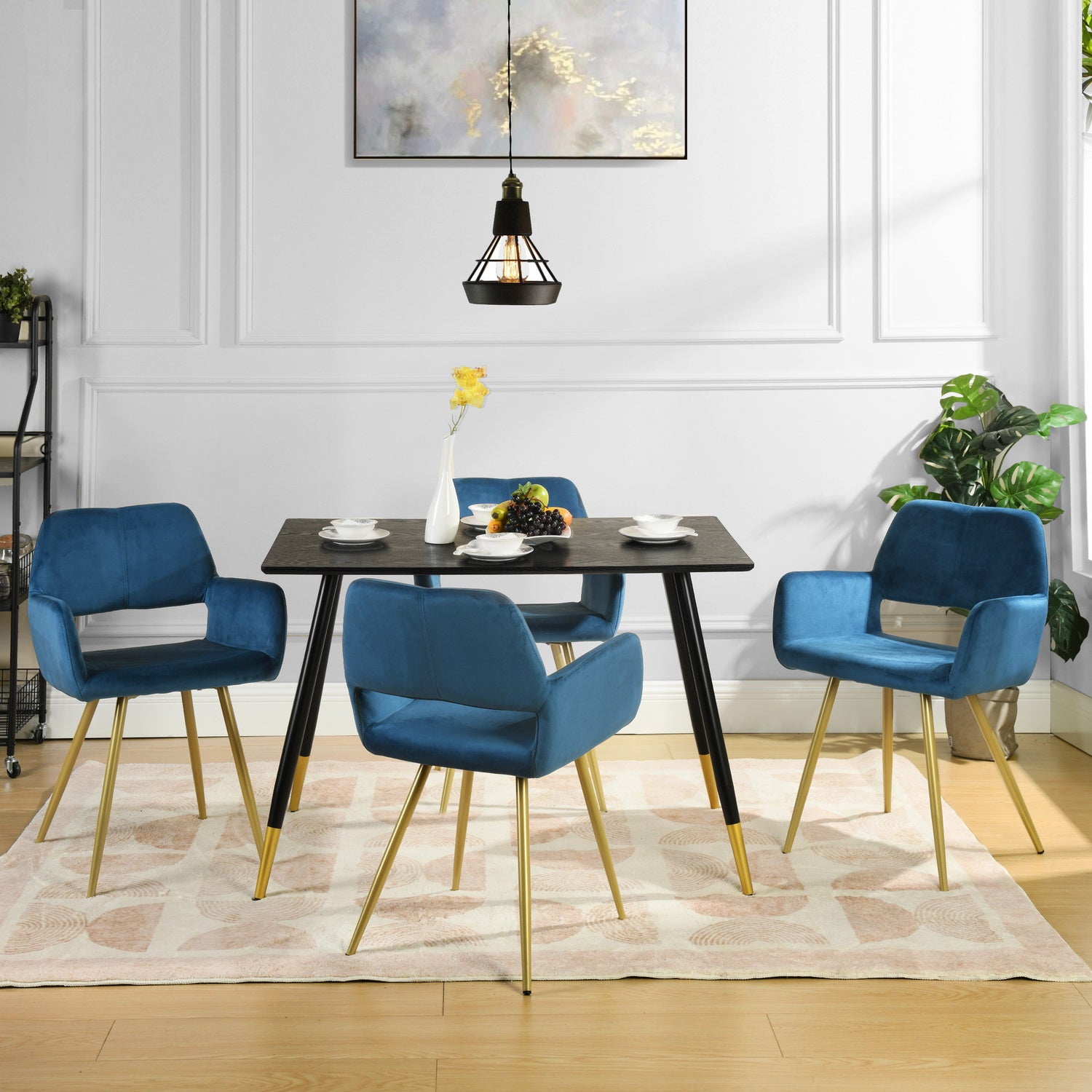 Homy Casa CRW-DC003 AGATE 2PCS Velvet Dining Chair for Kitchen and Dining Room Open Box