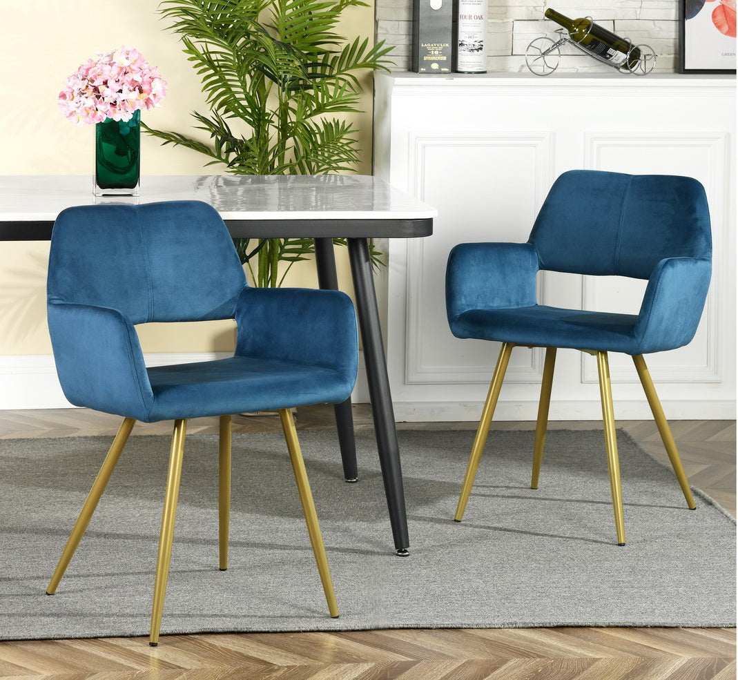 Homy Casa CRW-DC003 AGATE 2PCS Velvet Dining Chair for Kitchen and Dining Room Open Box