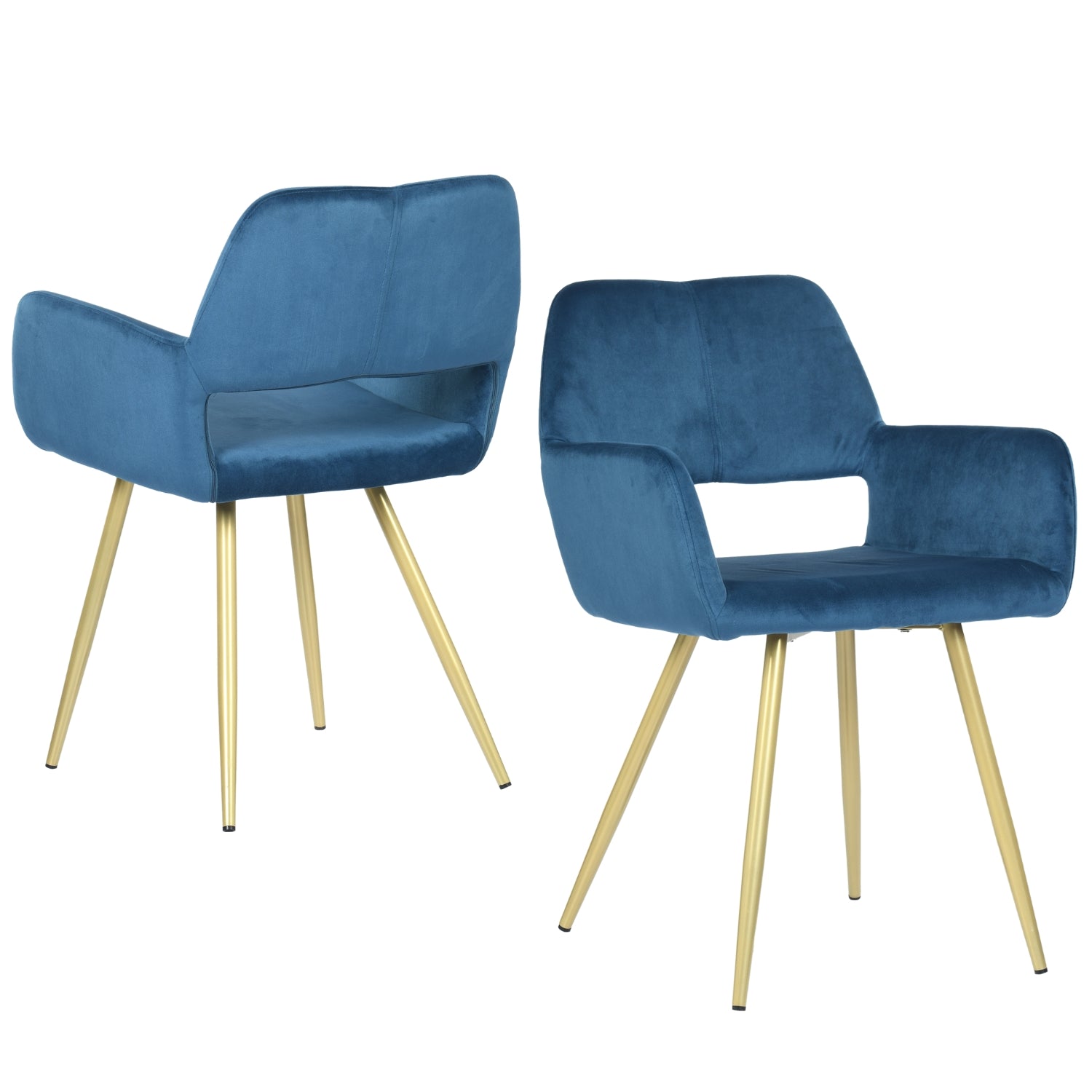 Homy Casa CRW-DC003 AGATE 2PCS Velvet Dining Chair for Kitchen and Dining Room Open Box