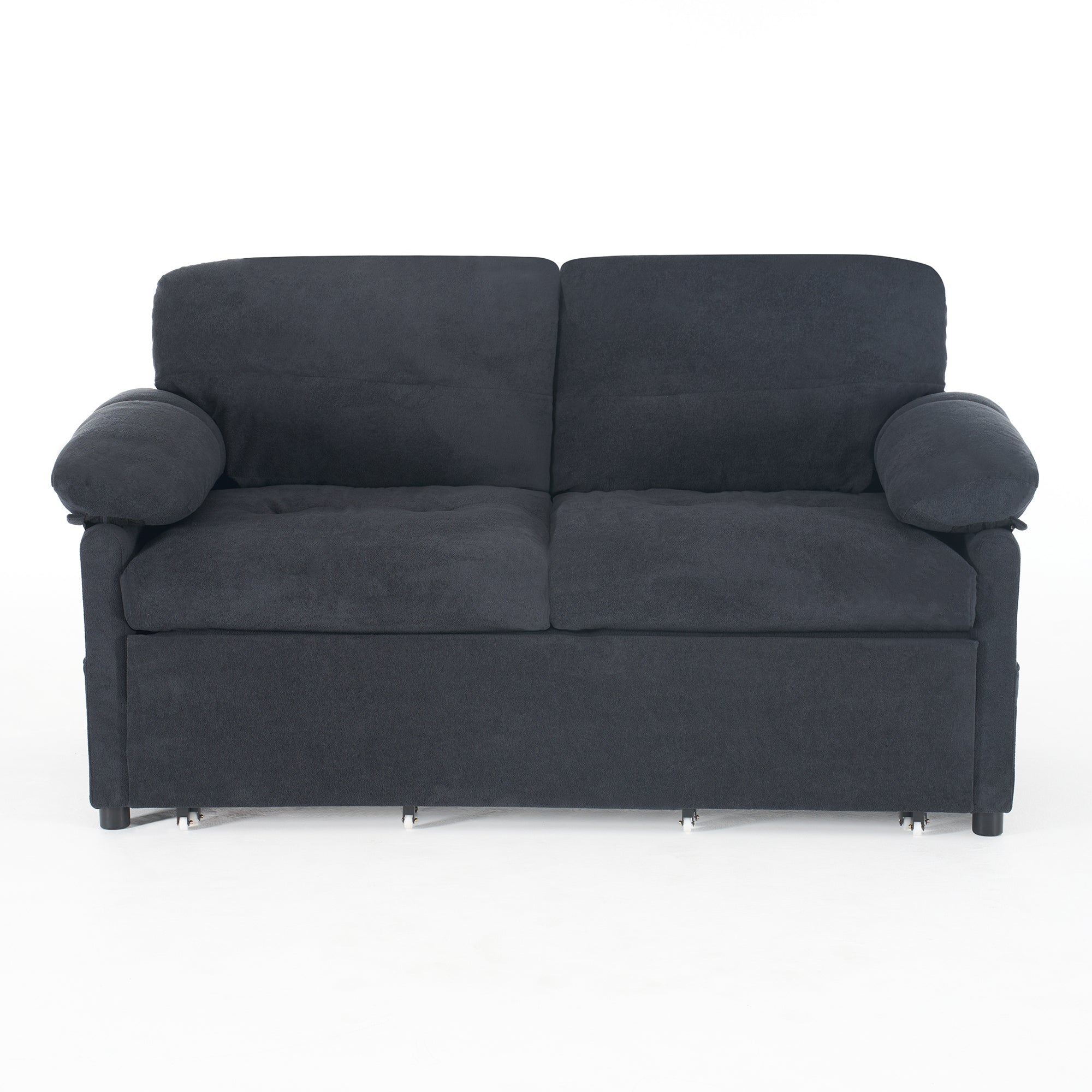 Camden 72" Modern Chenille Loveseat Sleeper Sofa Bed with Storage