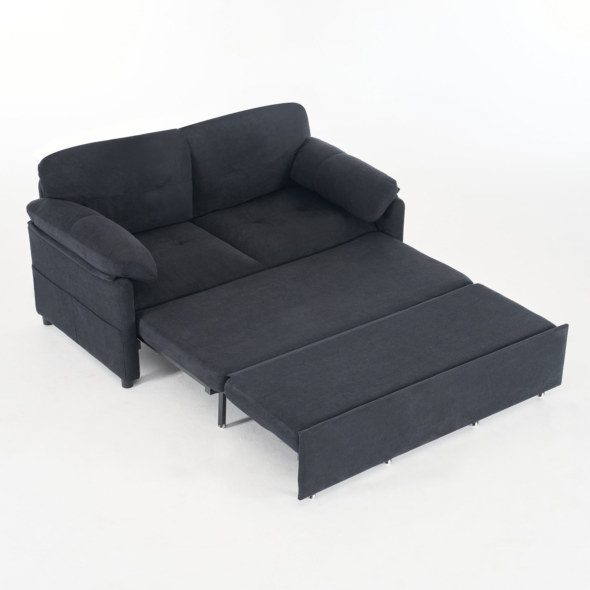Camden 72" Modern Chenille Loveseat Sleeper Sofa Bed with Storage
