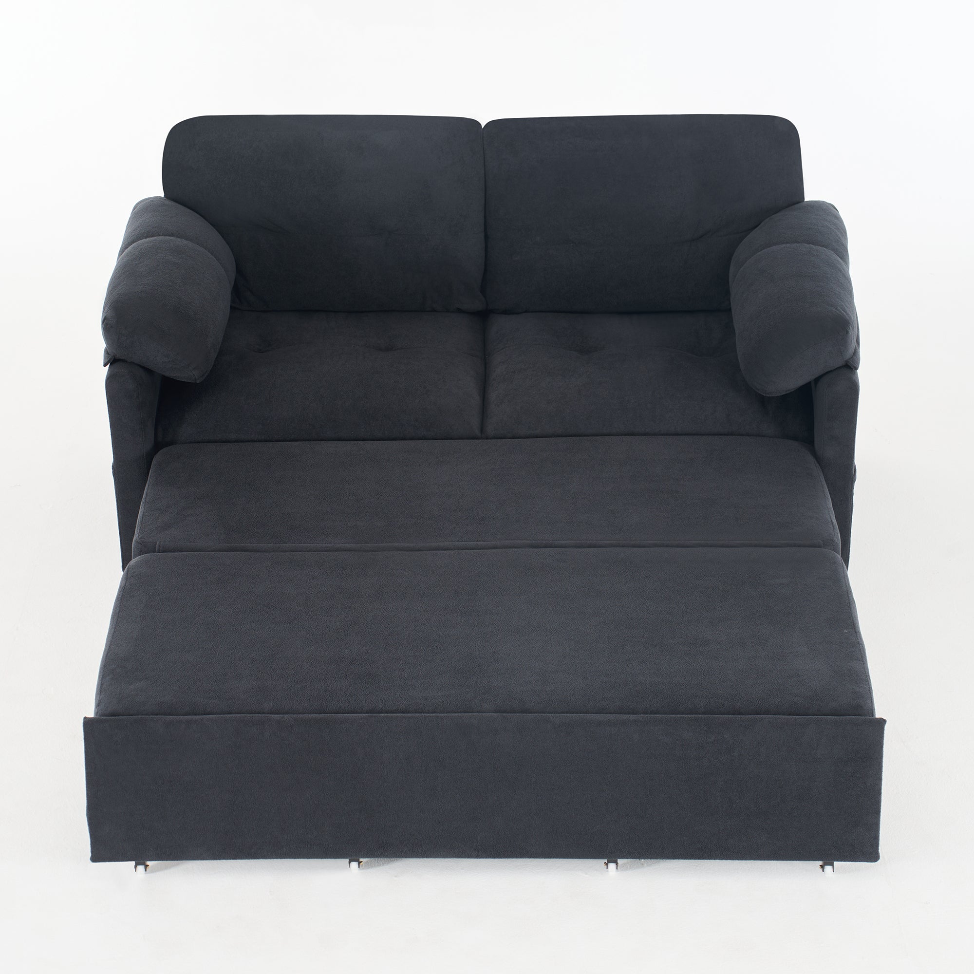 Camden 72" Modern Chenille Loveseat Sleeper Sofa Bed with Storage