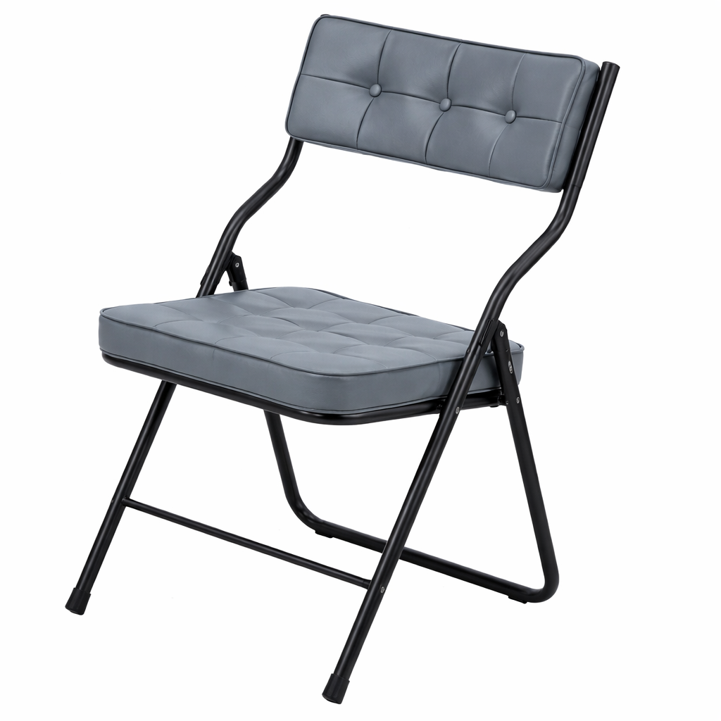 Qircuts Leather Modern Folding Chair Set of 4