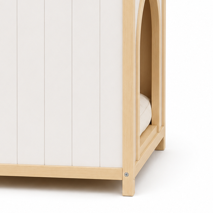 Riverview 21" Indoor Wood Pet House for Small Dogs & Cats with Cushion