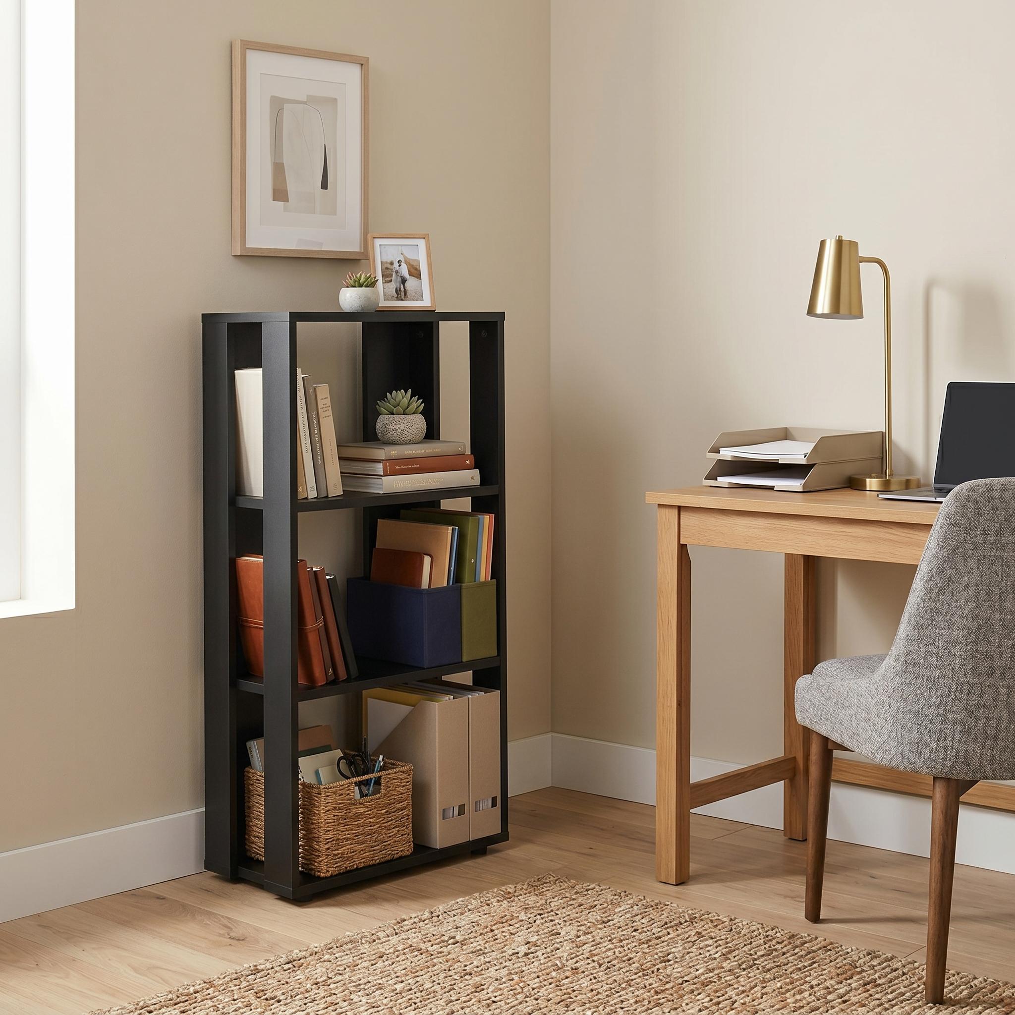 Clio 39" Bookshelves Display Stand with 3 Open Shelves