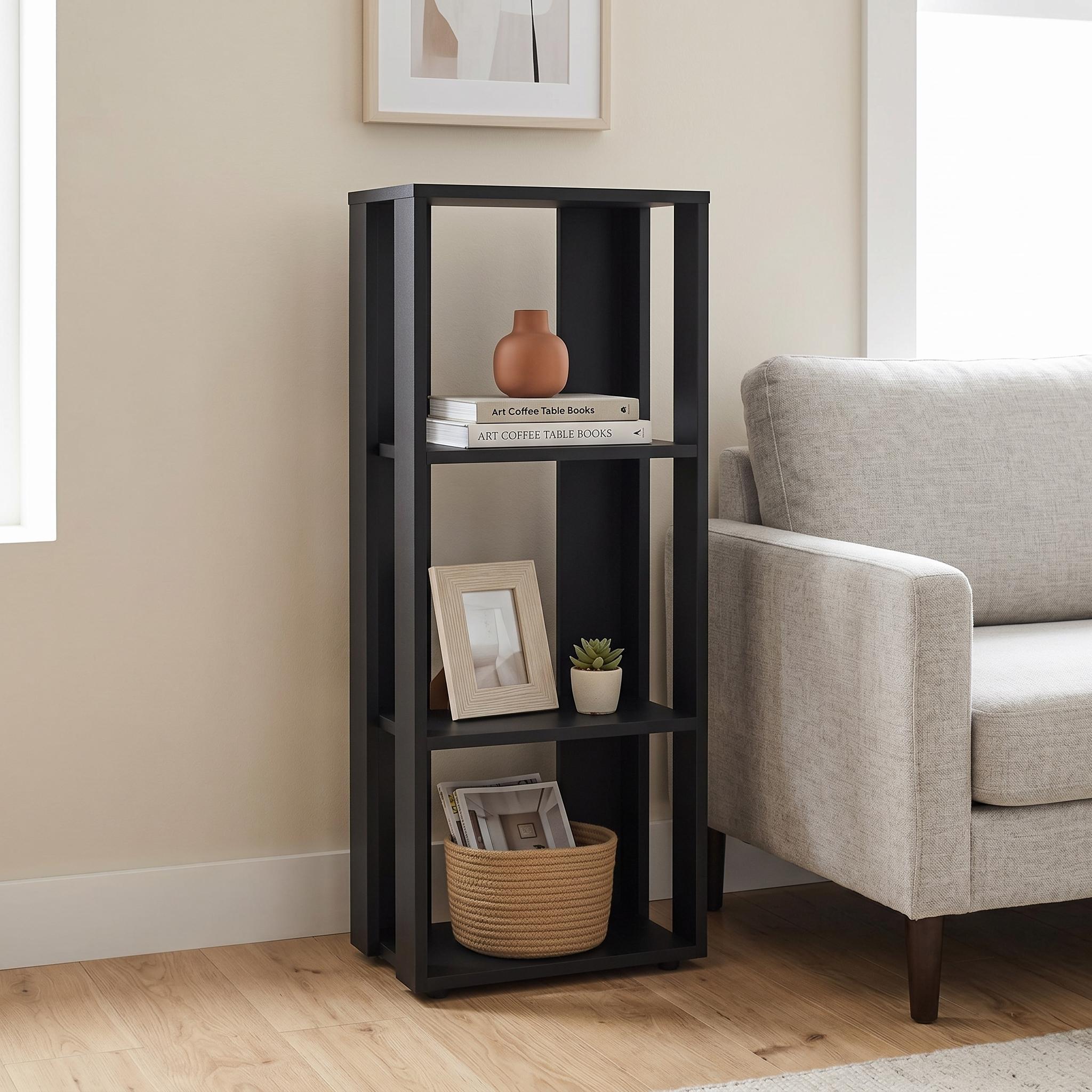 Clio 39" Bookshelves Display Stand with 3 Open Shelves