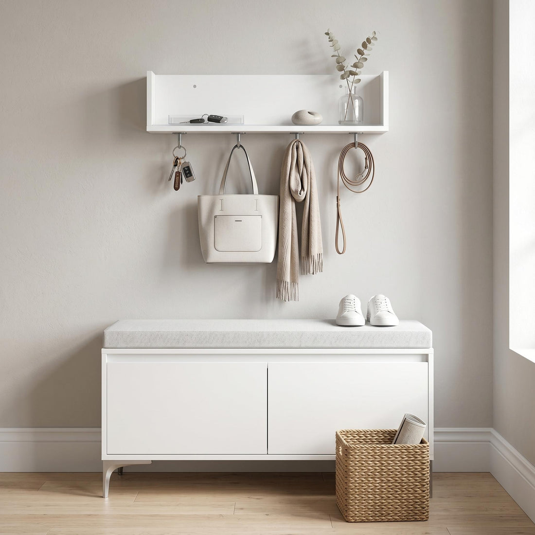Wall-Mounted Hook Shelf
