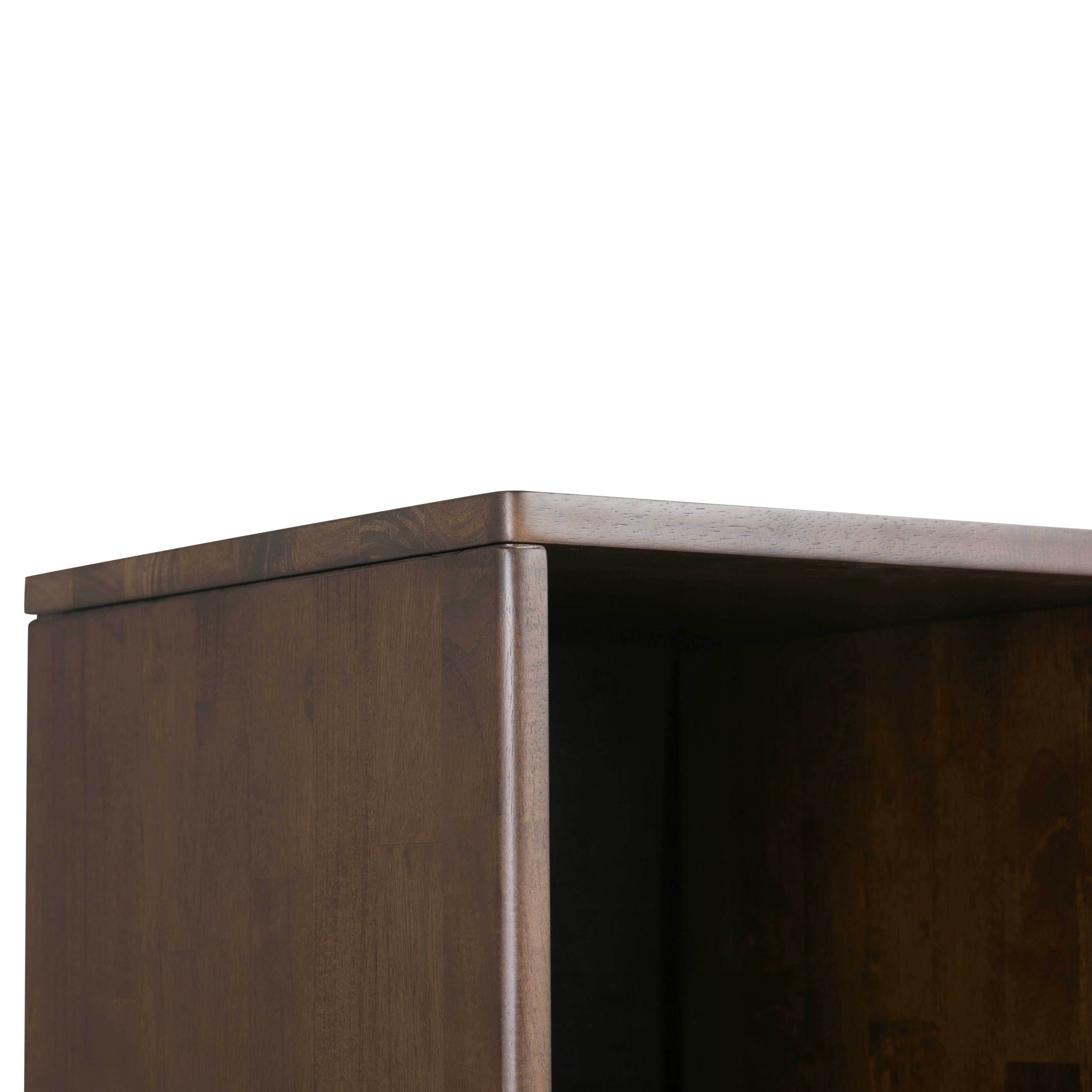 Coda 58" Solid Wood Mid-Century Cube Bookcase with 3 Drawers