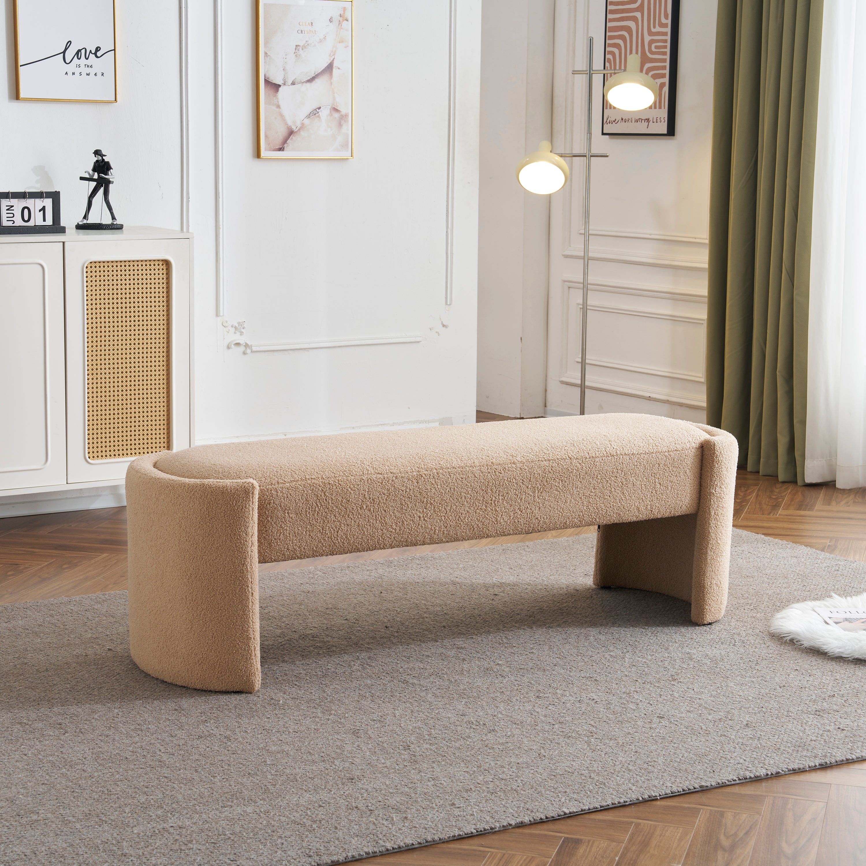 Coeur 61" Upholstered Ottoman Bench